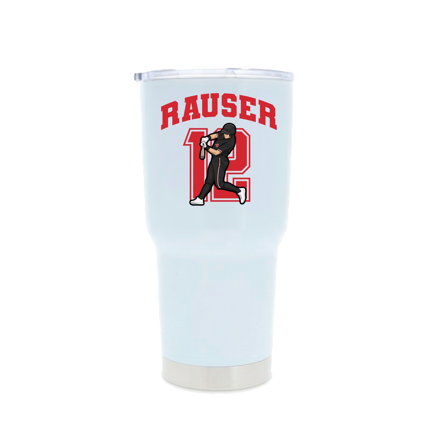 30oz Stainless Steel Tumbler — Number in White