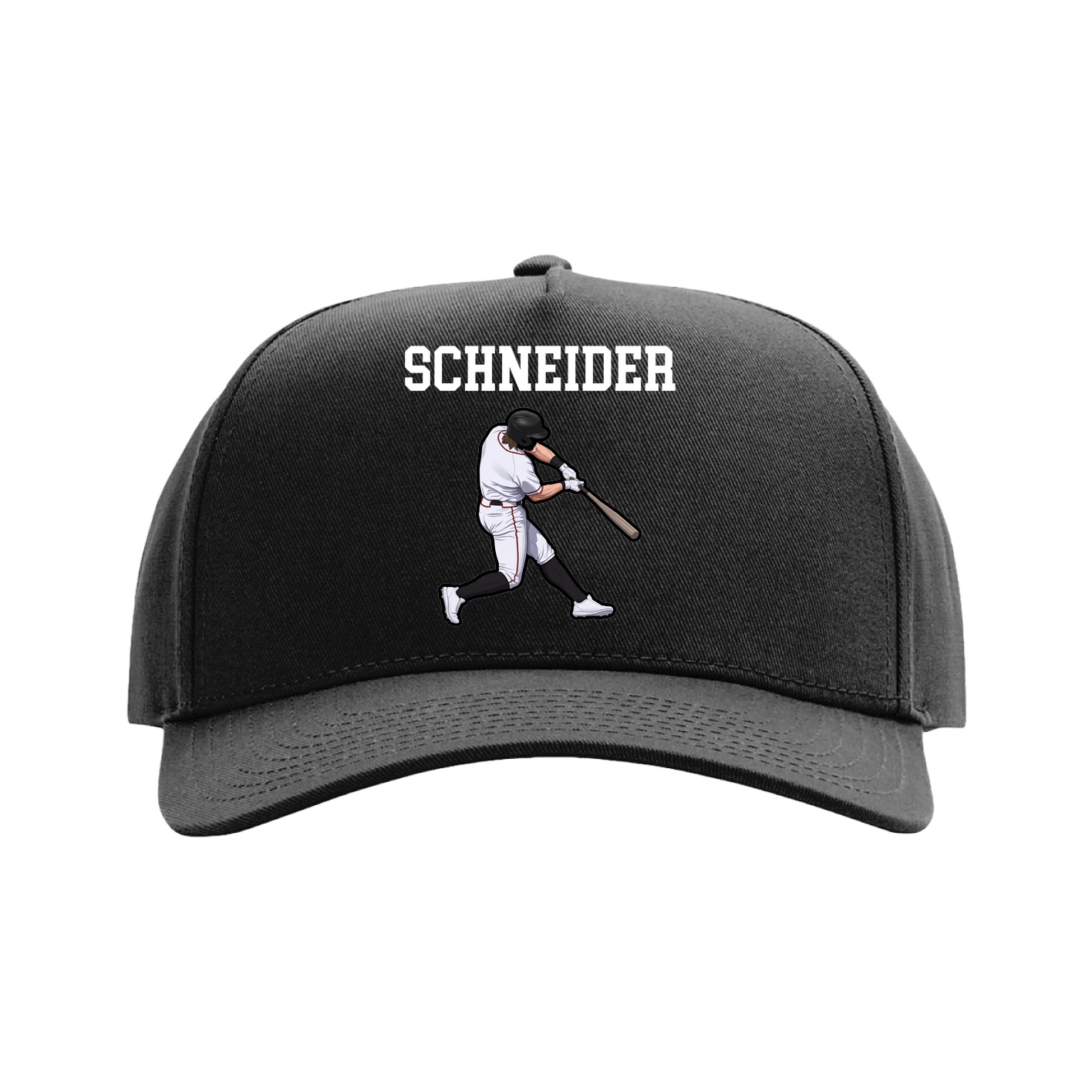 Full Fabric Five-Panel Champ Cap — Shirsey in Black