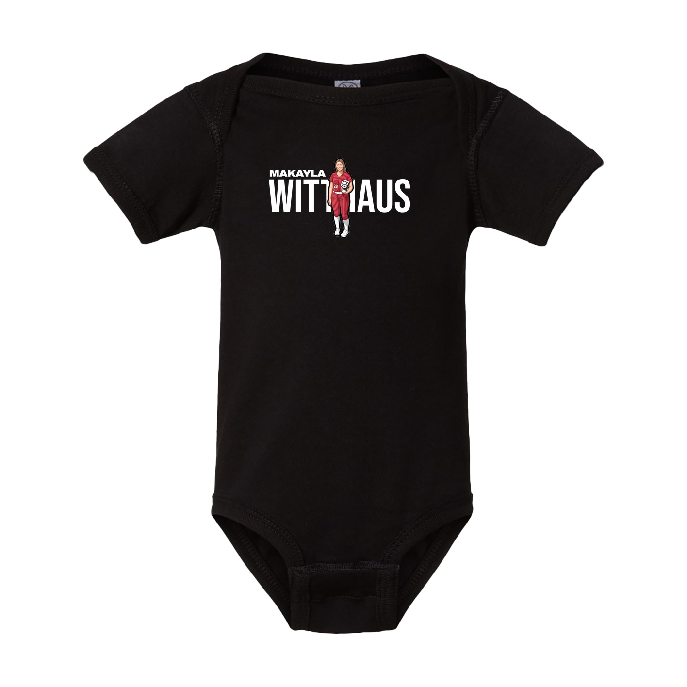 Baby Onesie — Player Name in Black