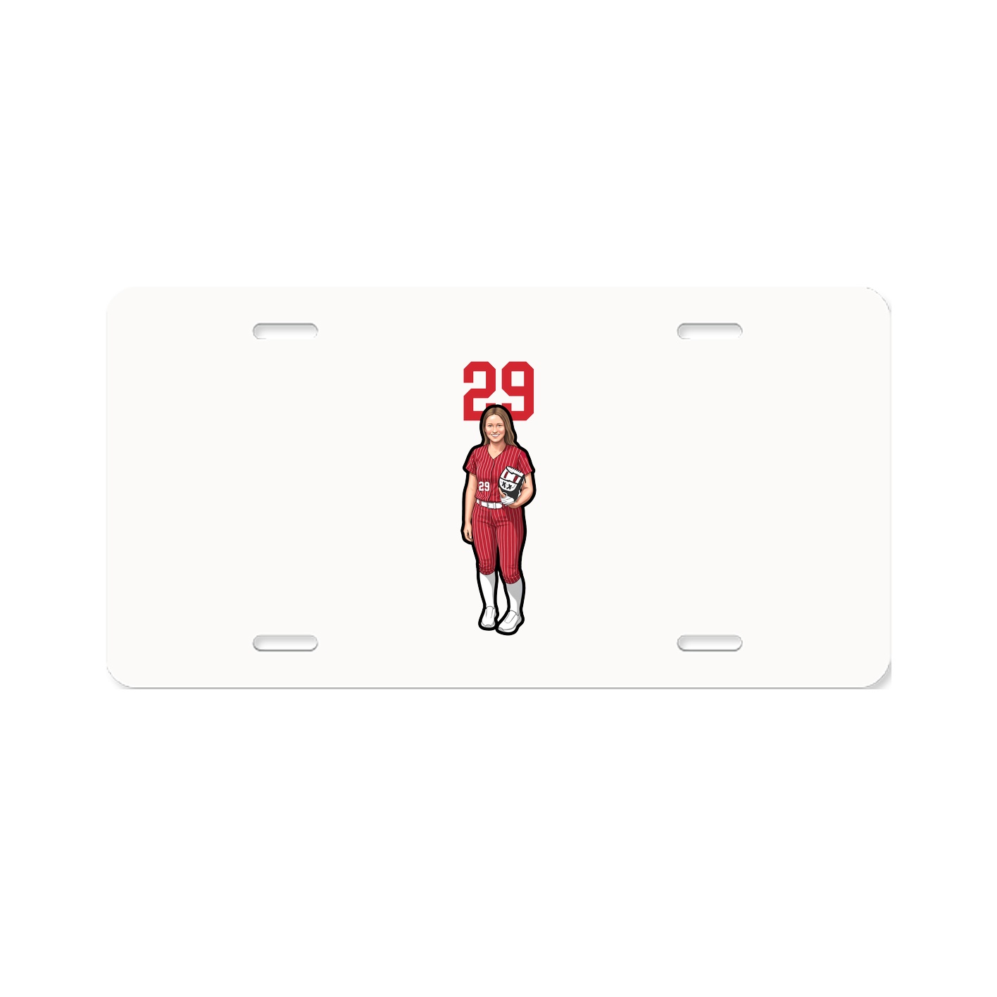 License Plate — Number Top in Classic