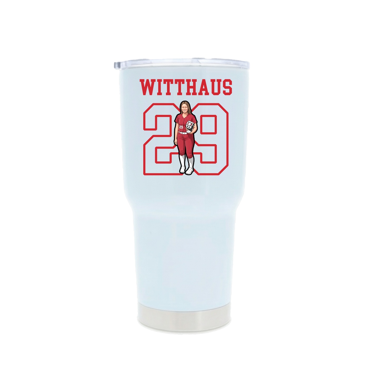 30oz Stainless Steel Tumbler — Shirsey in White