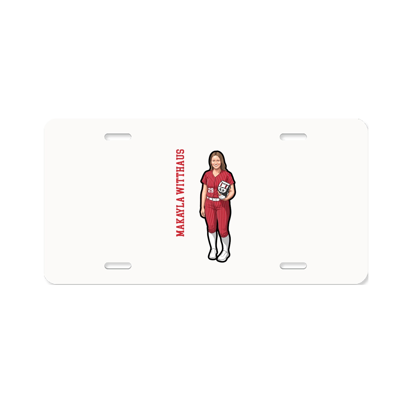 License Plate — Name Vertical in Classic