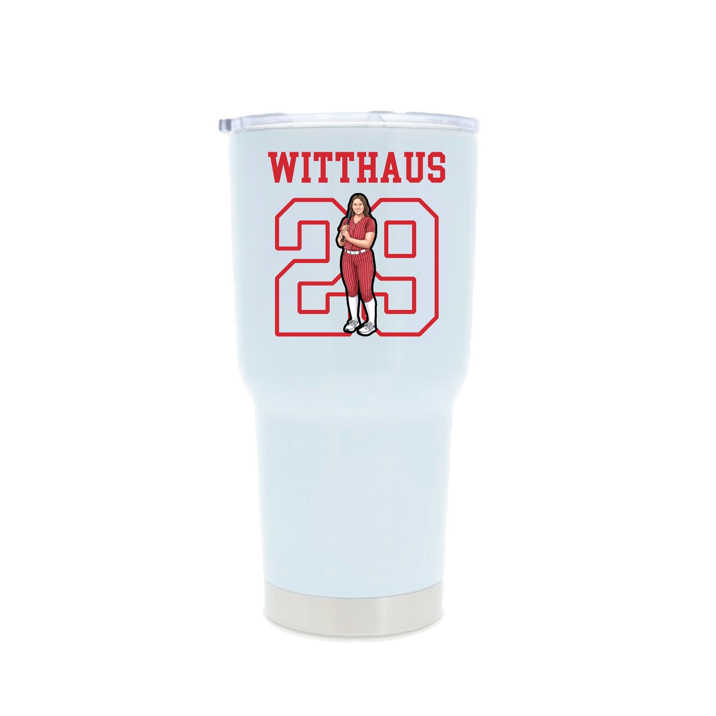 30oz Stainless Steel Tumbler — Shirsey in White