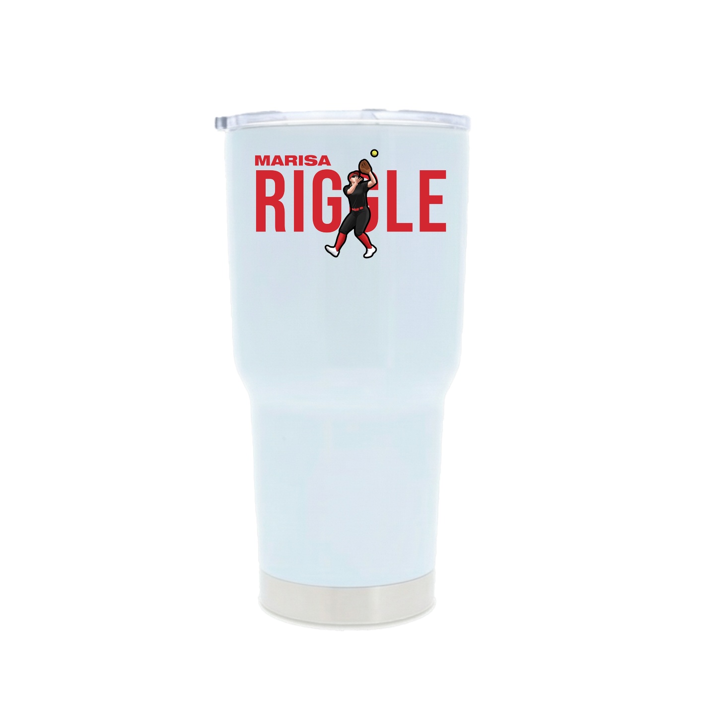 30oz Stainless Steel Tumbler — Player Name in White
