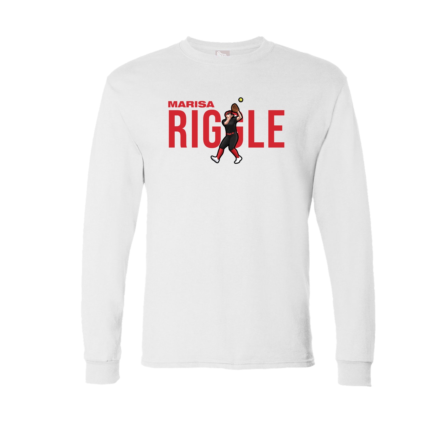 Long Sleeve Tee — Player Name in White