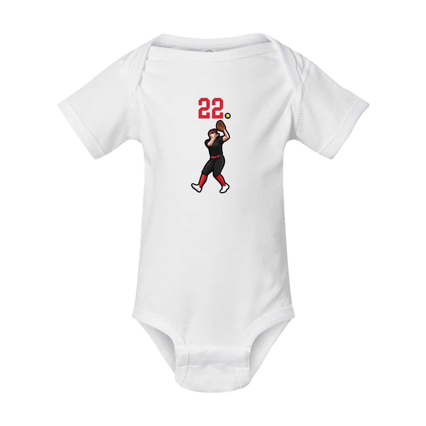 Baby Onesie — Number Top in White