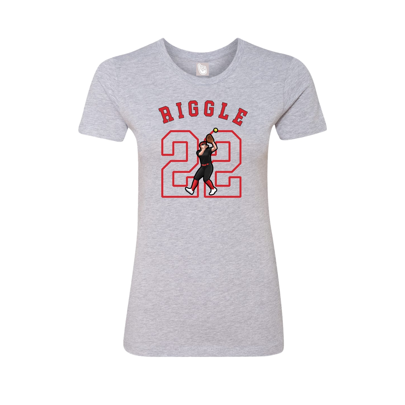 Fitted Women's Tee — Shirsey Arch in Grey