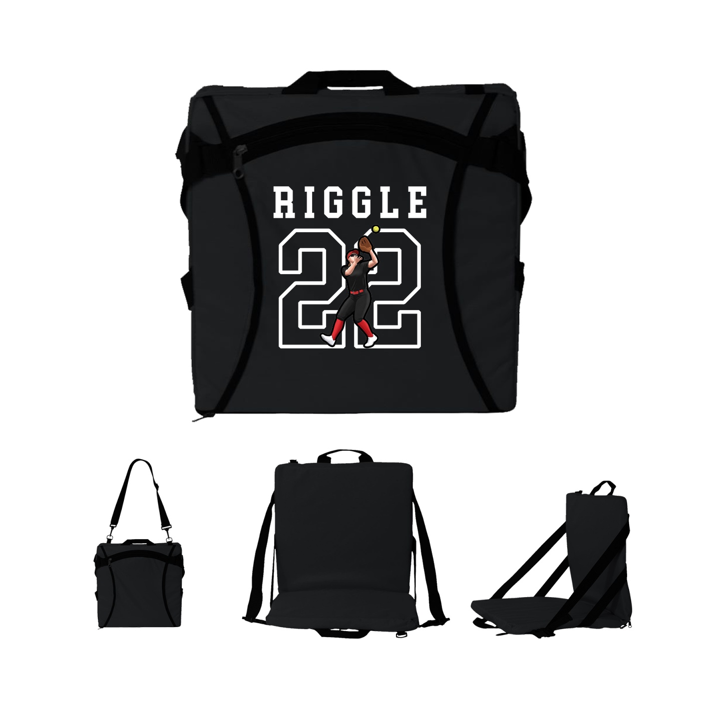 Folding Stadium Seat — Shirsey in Black