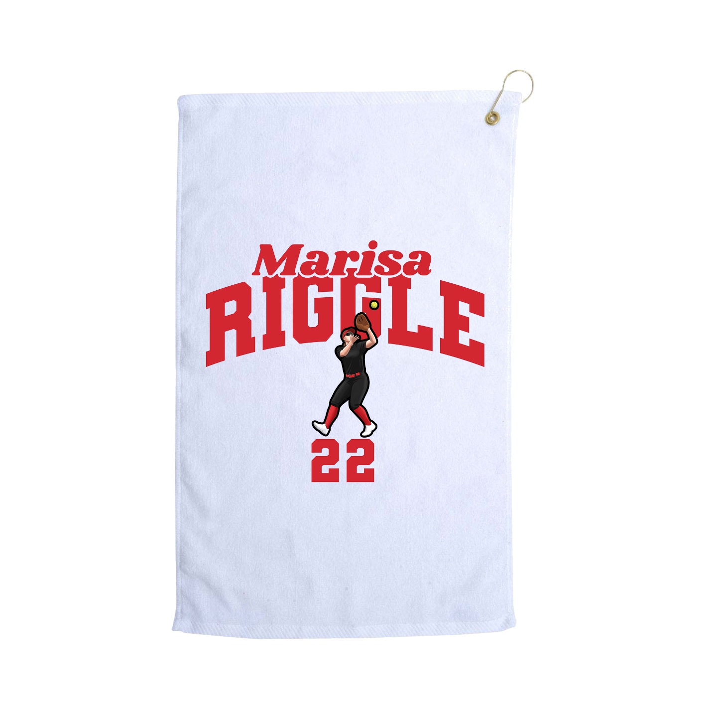 Golf Towel — Signature Arch in White