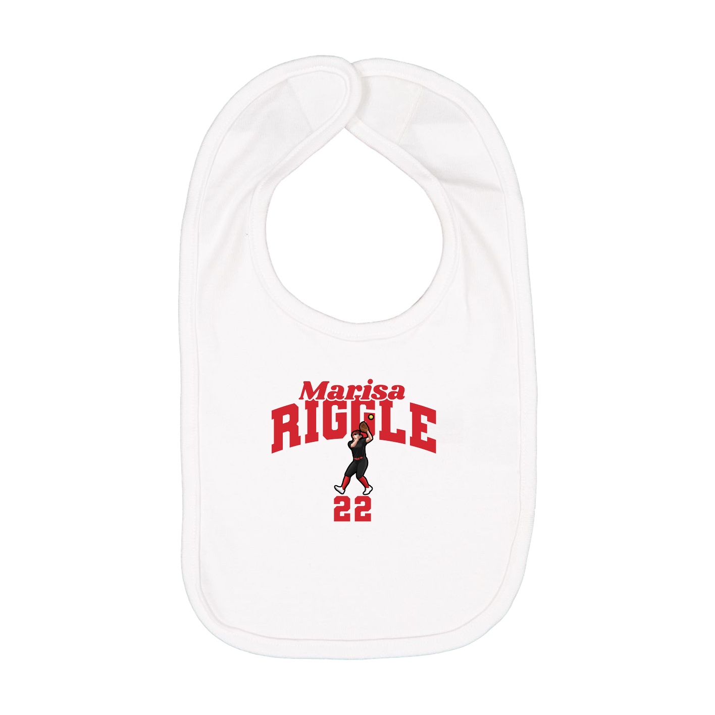 Infant Bib — Signature Arch in White