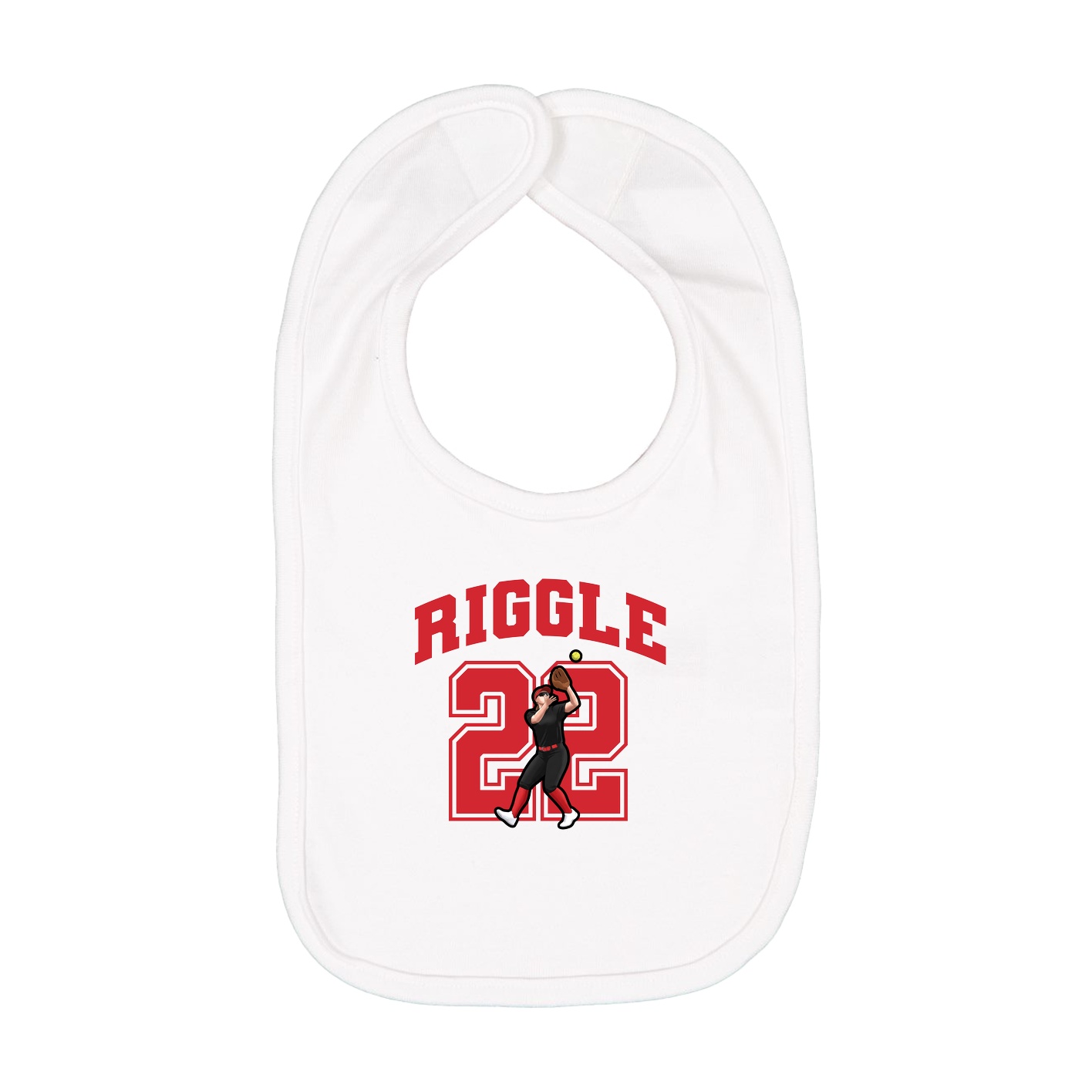 Infant Bib — Number in White
