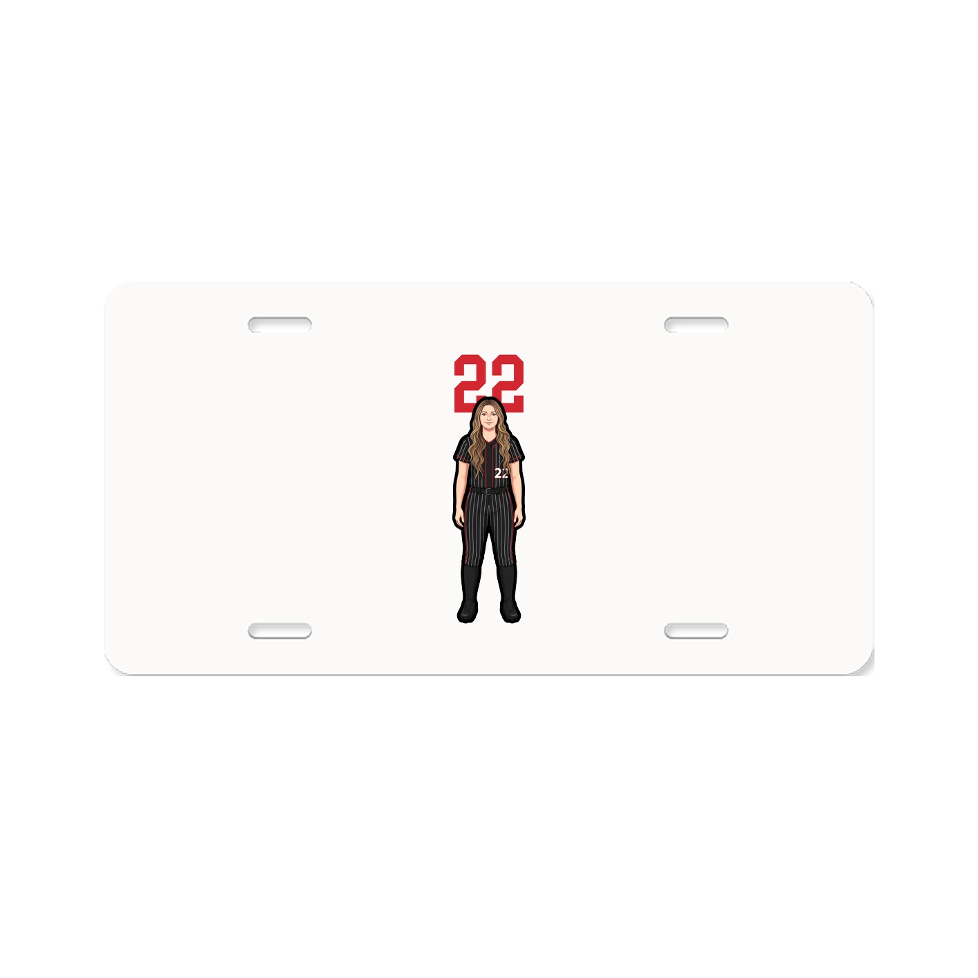 License Plate — Number Top in Classic