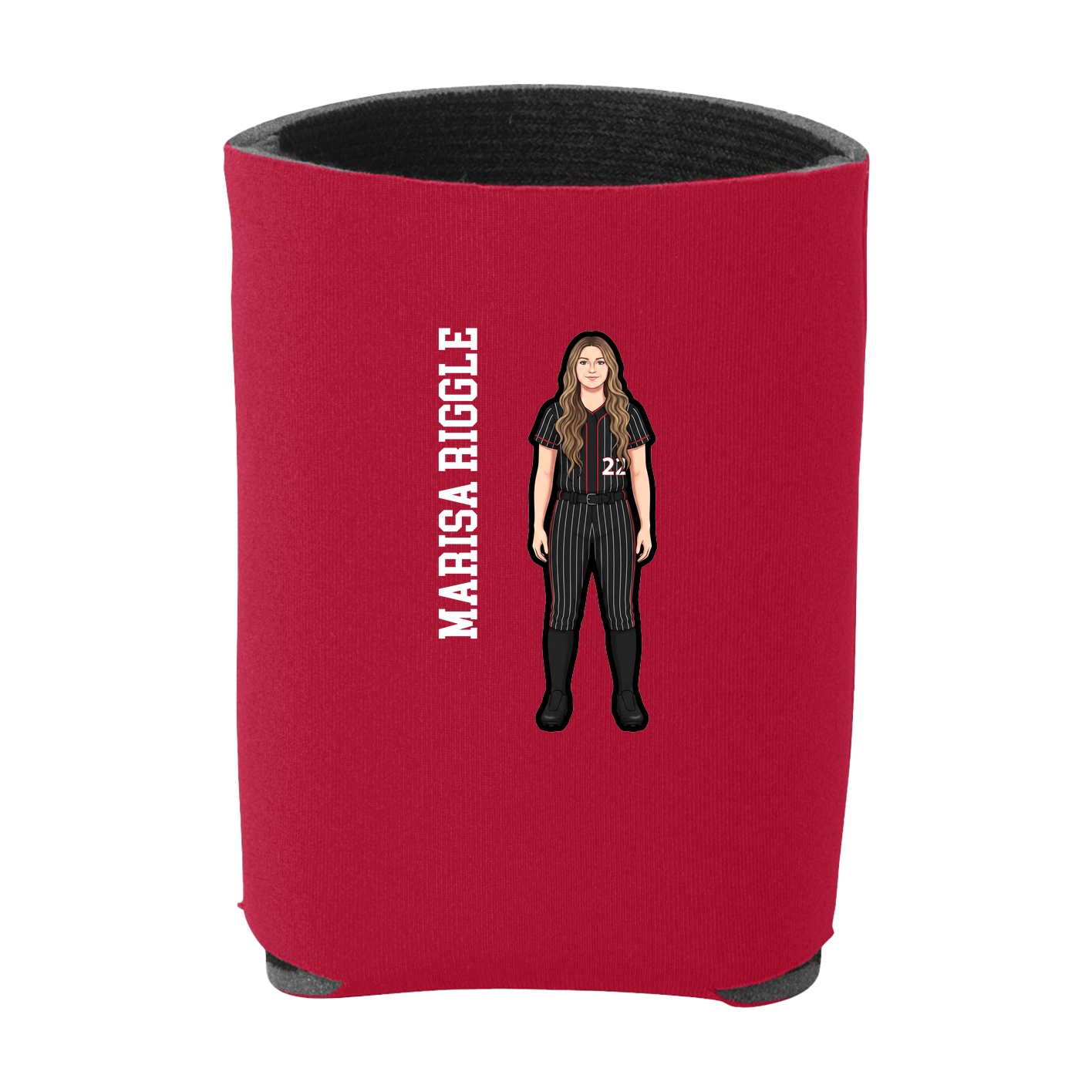 Can Holder — Name Vertical in Red