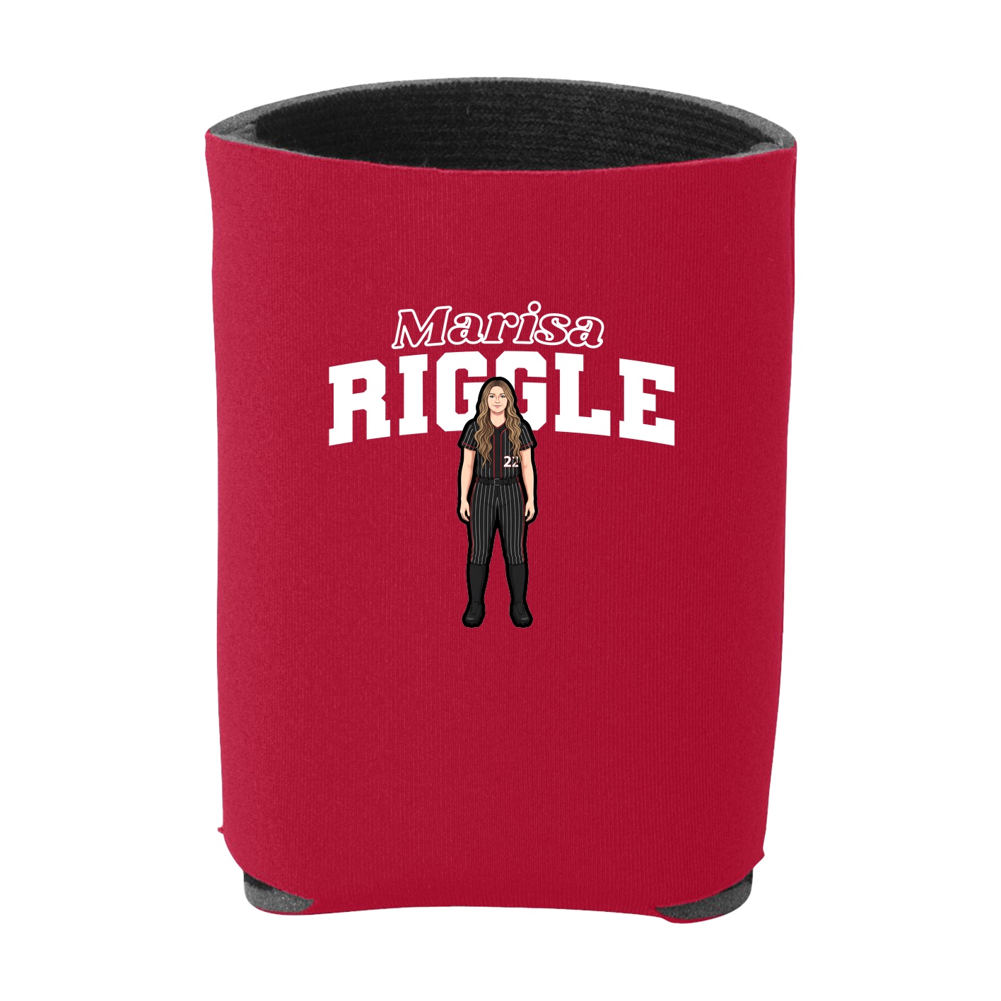 Can Holder — Name Arch in Red