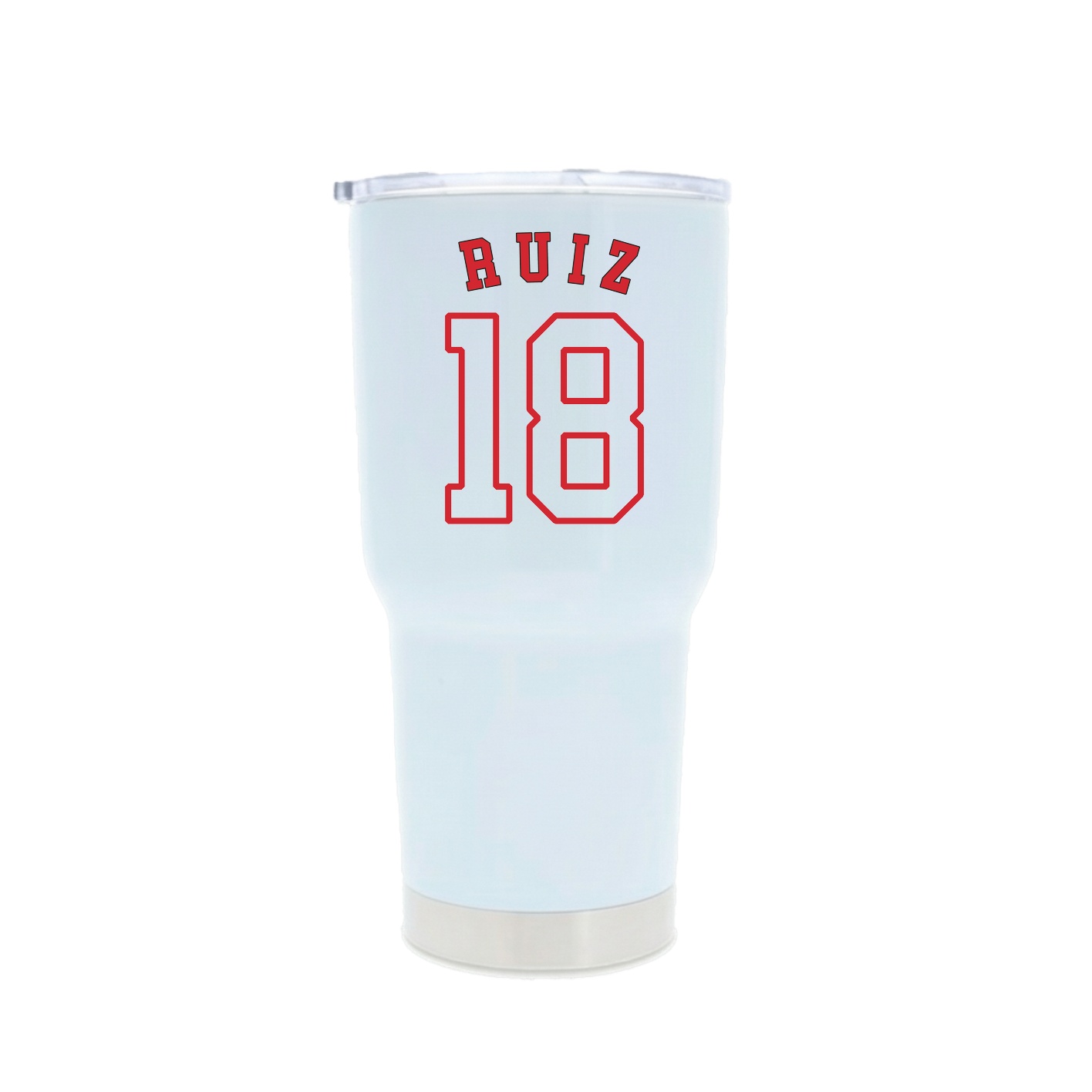 30oz Stainless Steel Tumbler — Shirsey Arch in White