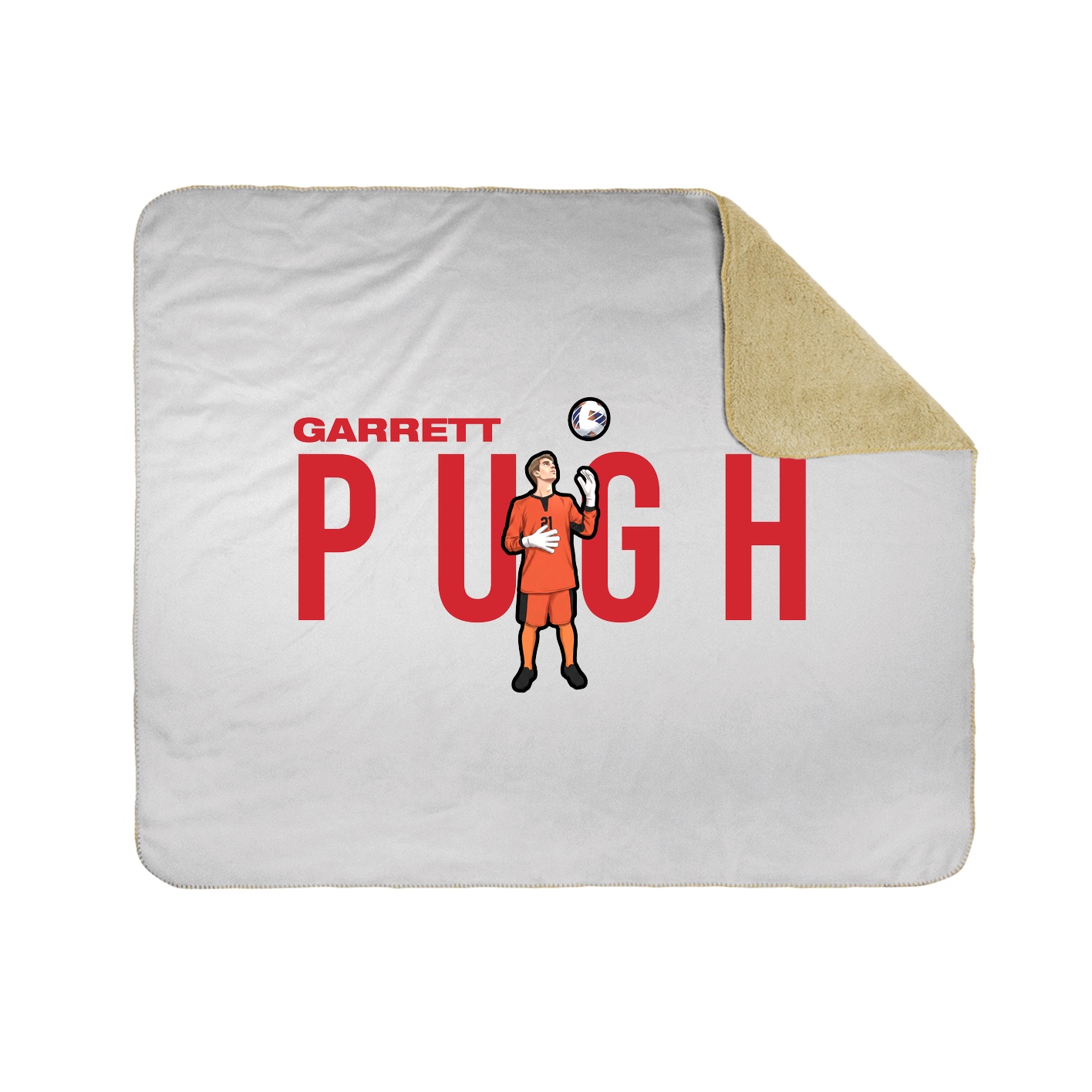 Throw Blanket — Player Name in White