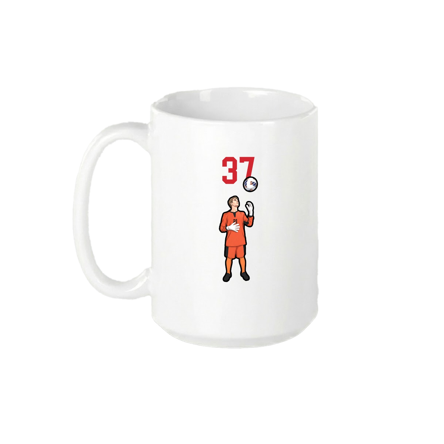15oz Coffee Mug — Number Top in White