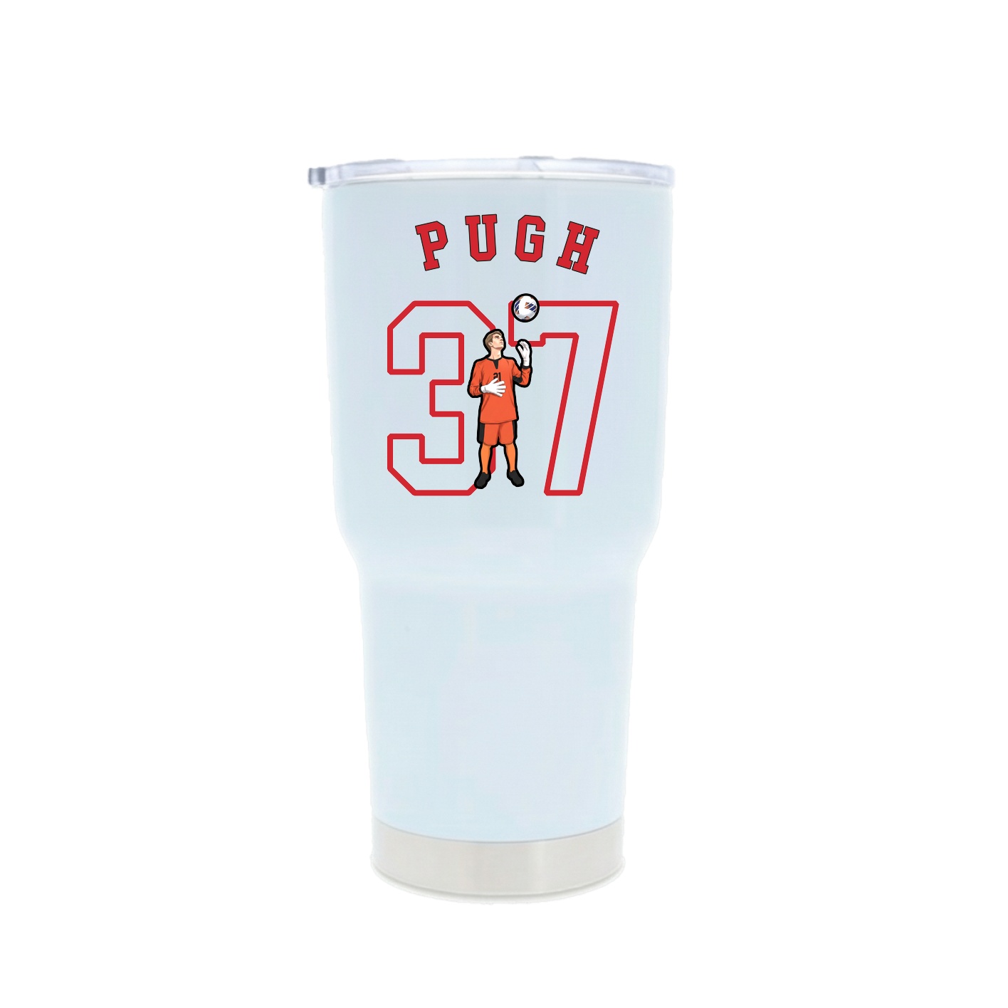 30oz Stainless Steel Tumbler — Shirsey Arch in White