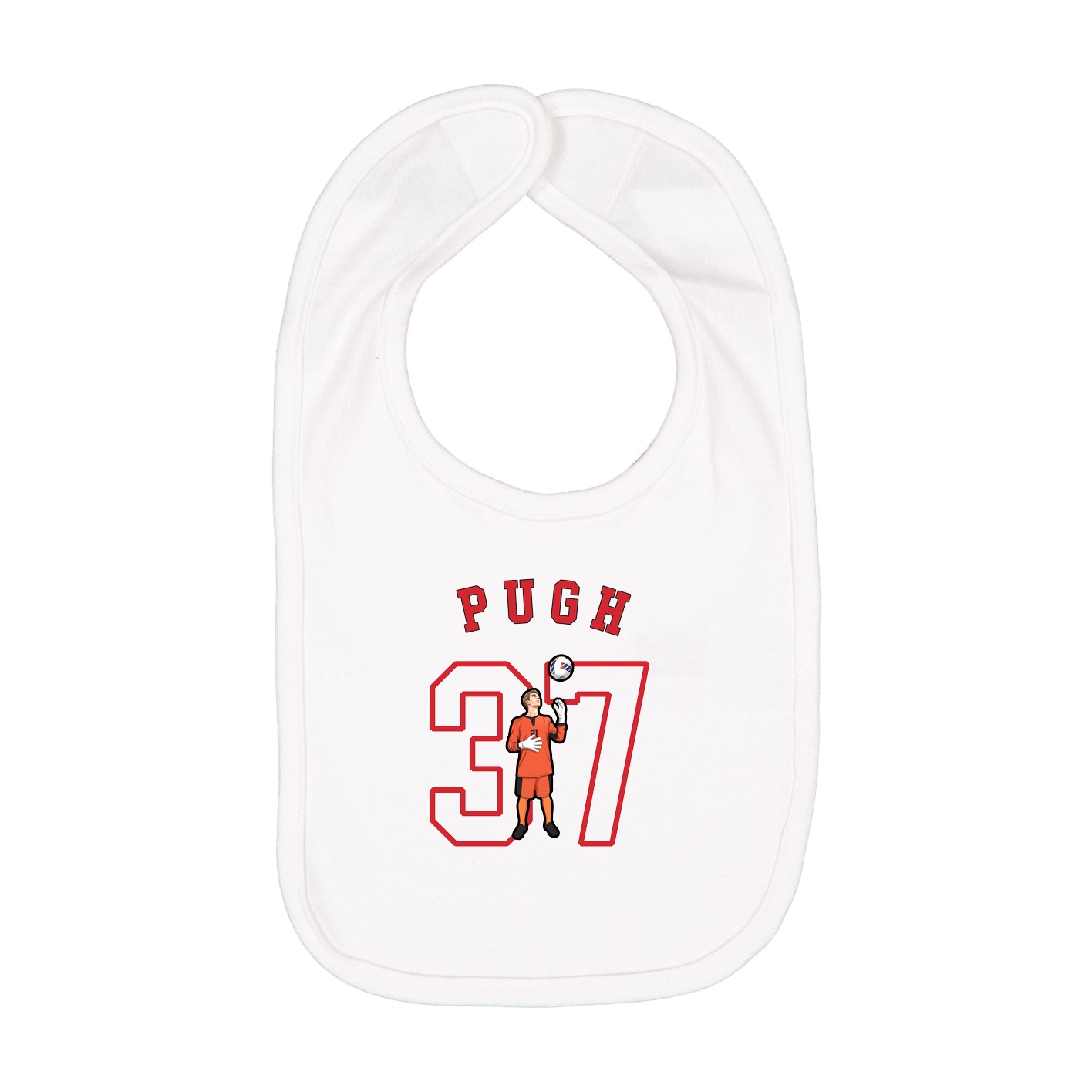 Infant Bib — Shirsey Arch in White