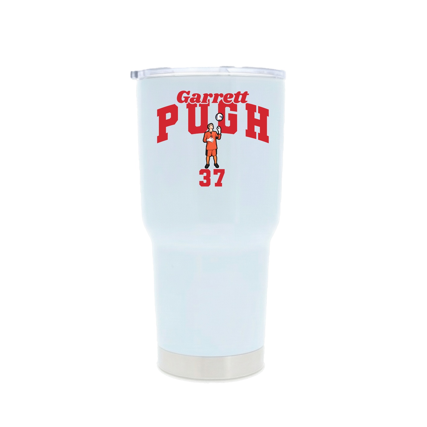 30oz Stainless Steel Tumbler — Signature Arch in White