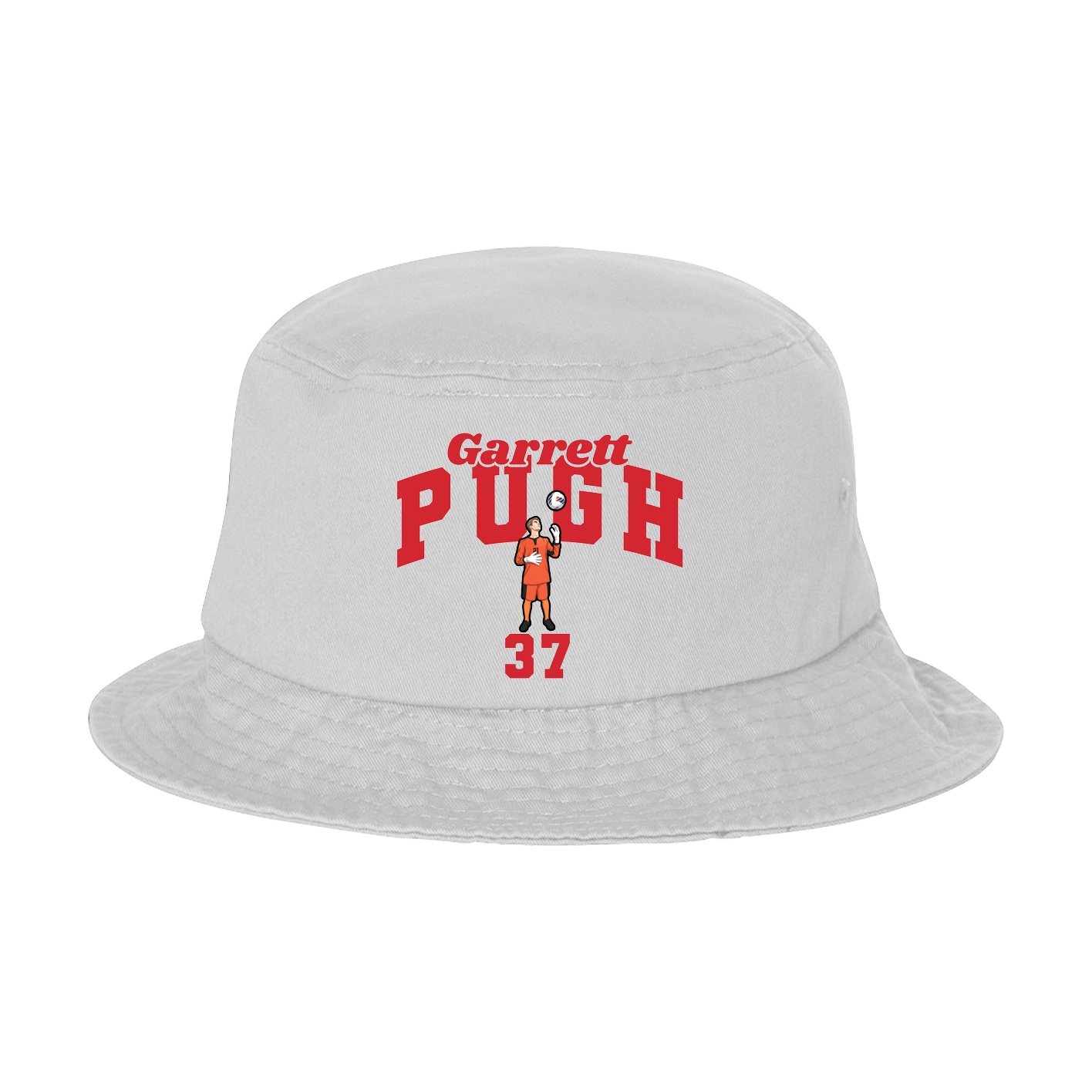Bucket Cap — Signature Arch in White