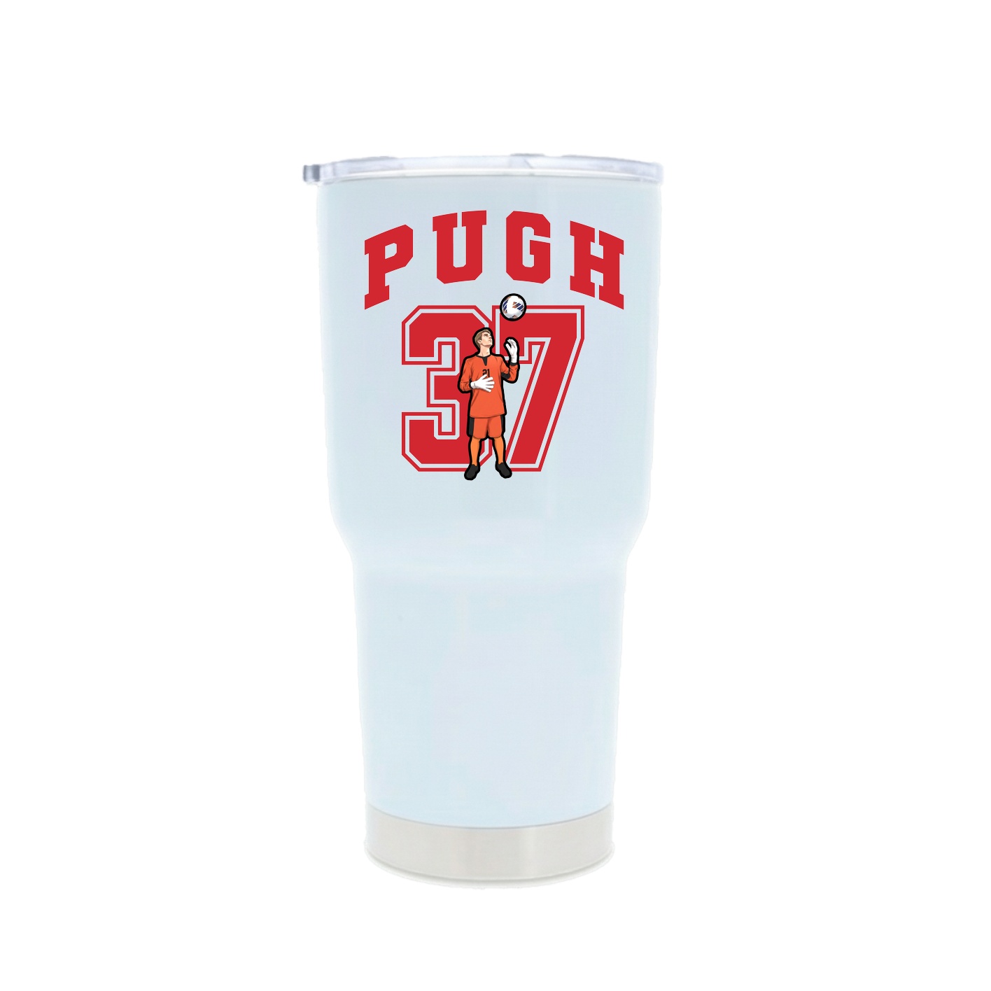 30oz Stainless Steel Tumbler — Number in White