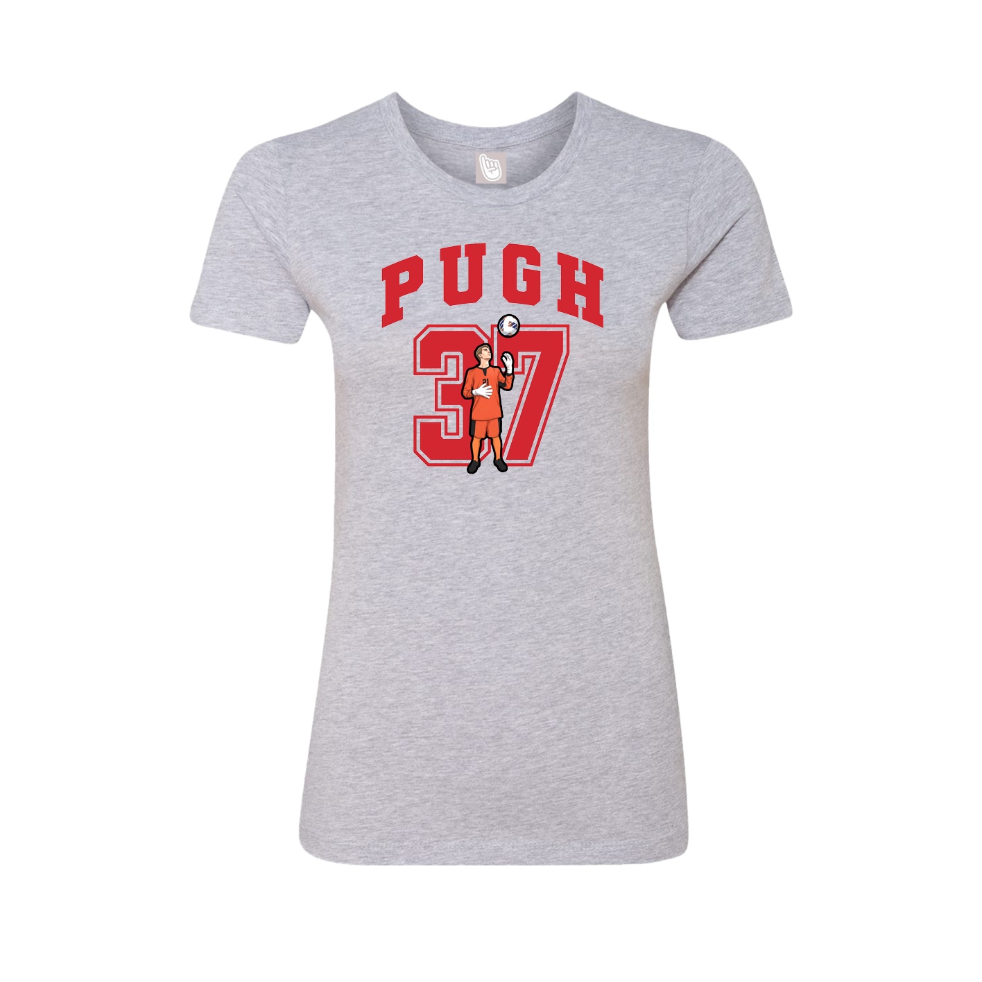 Fitted Women's Tee — Number in Grey