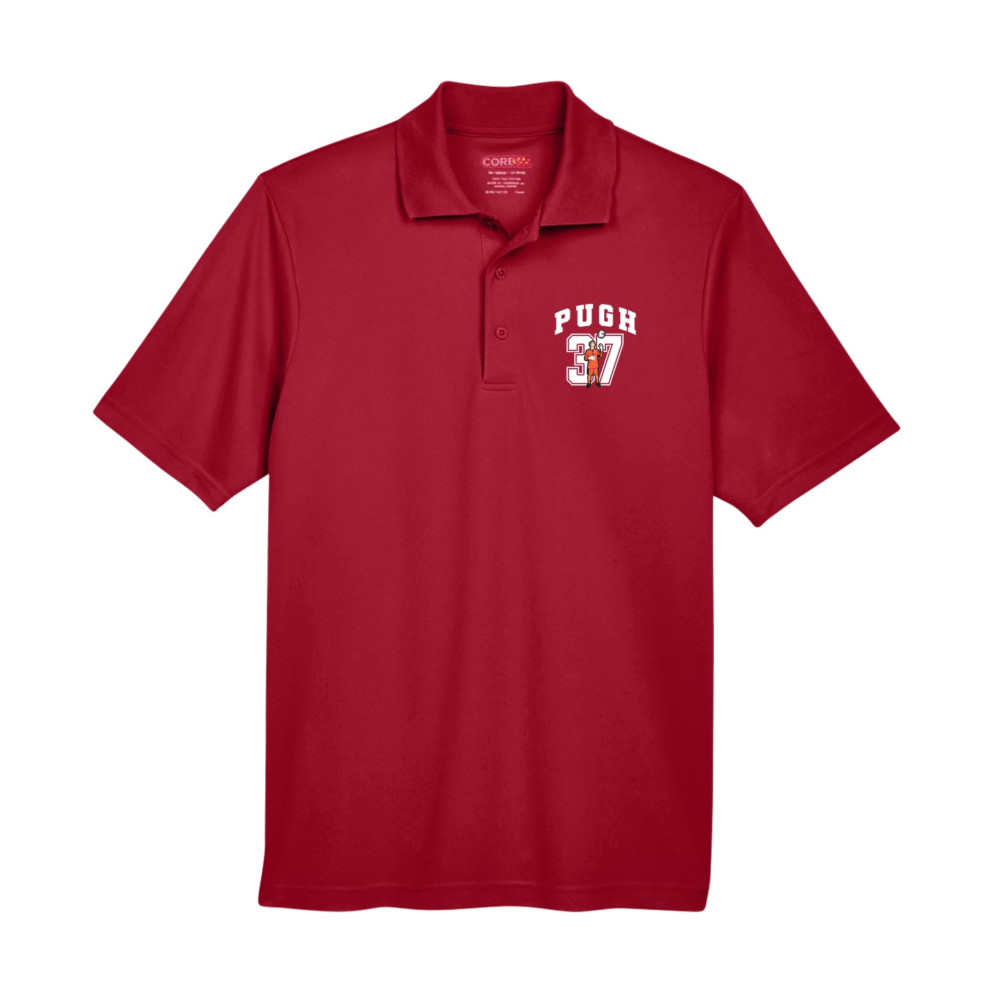 Performance Polo — Number in Red