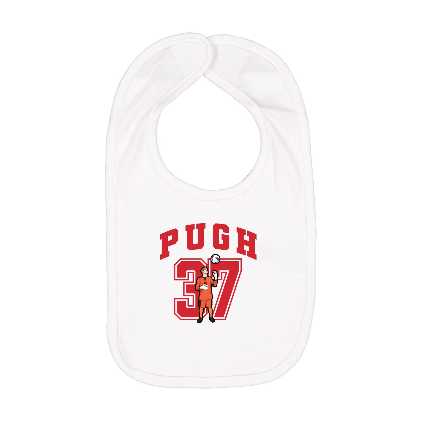 Infant Bib — Number in White
