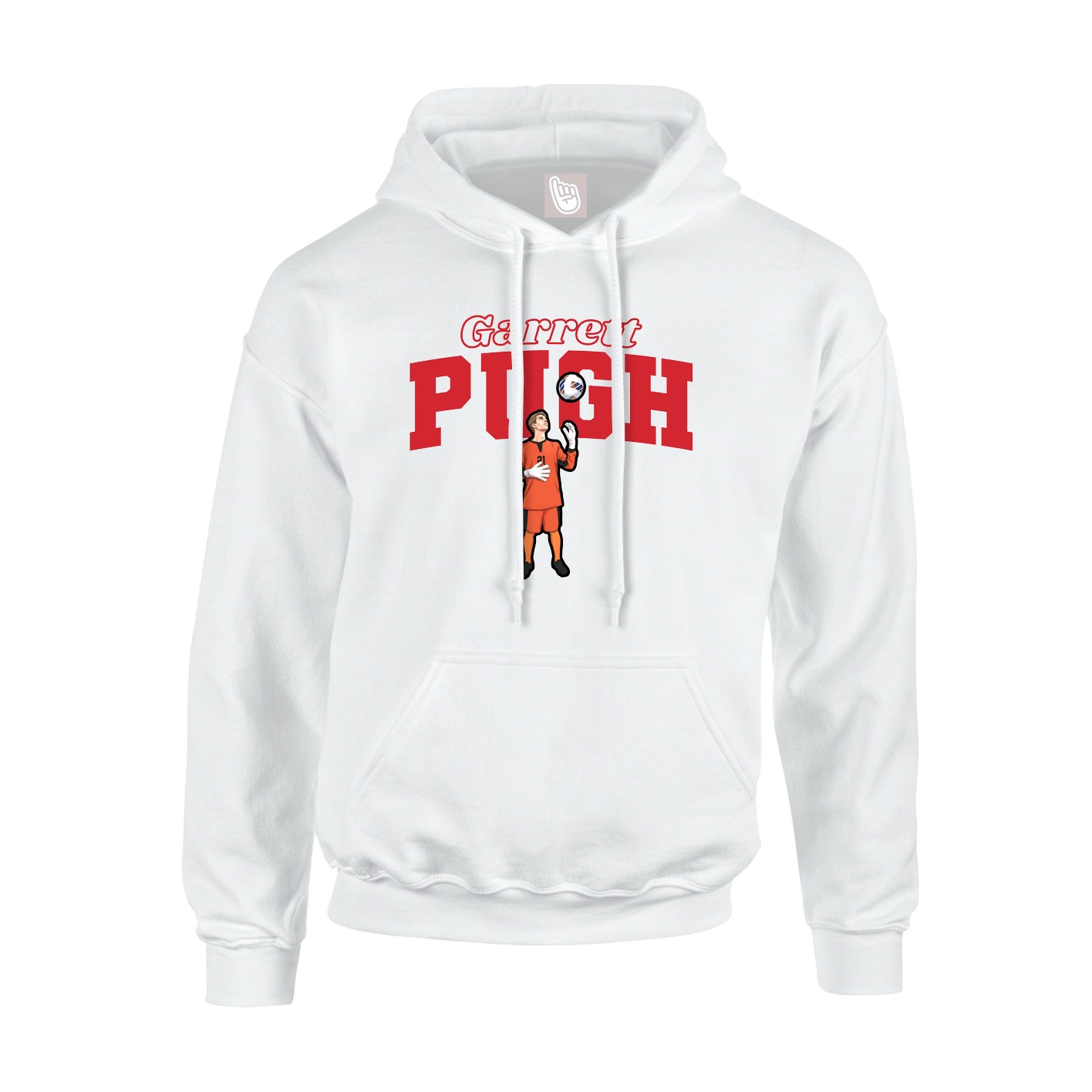 Hoodie — Name Arch in White
