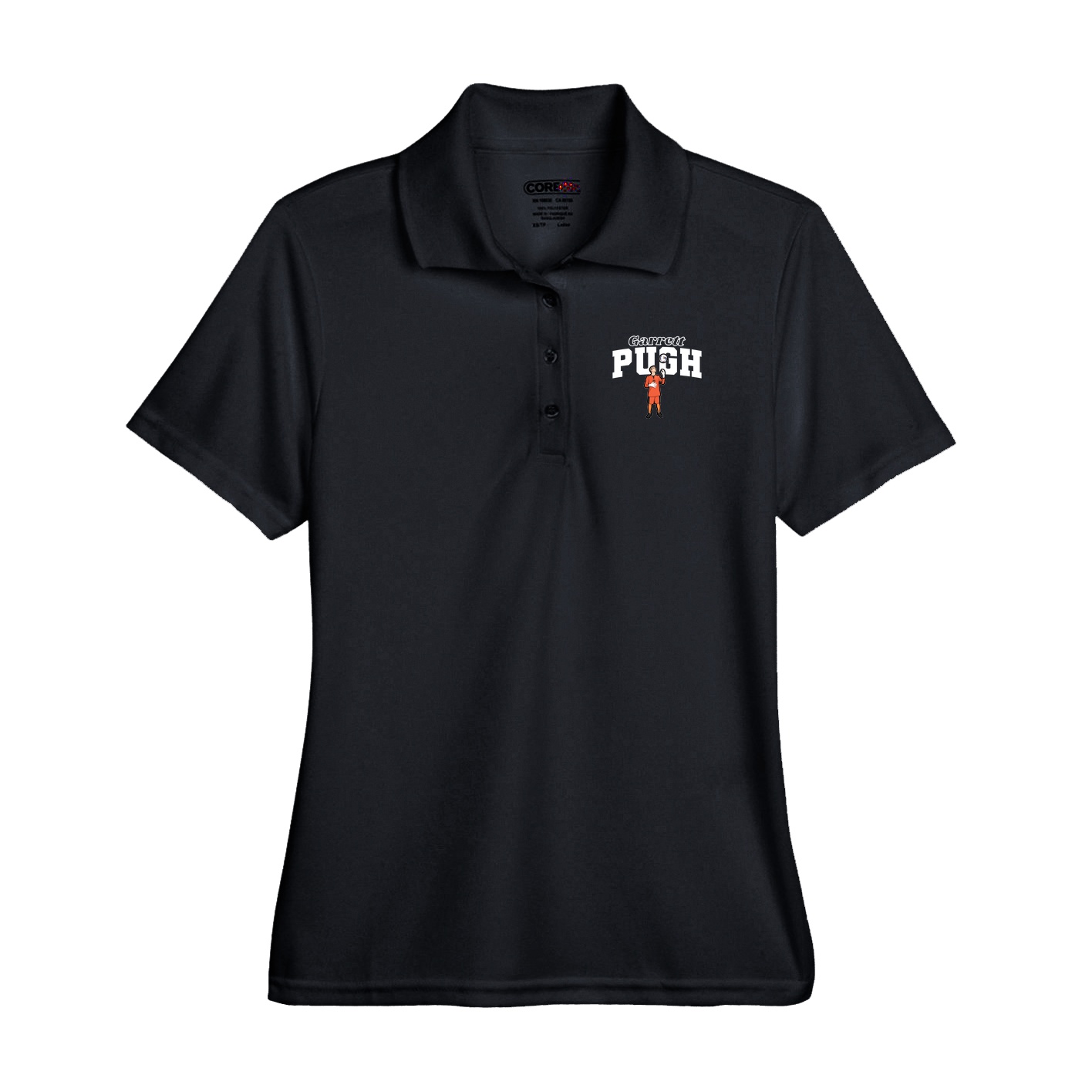 Performance Polo — Name Arch in Black