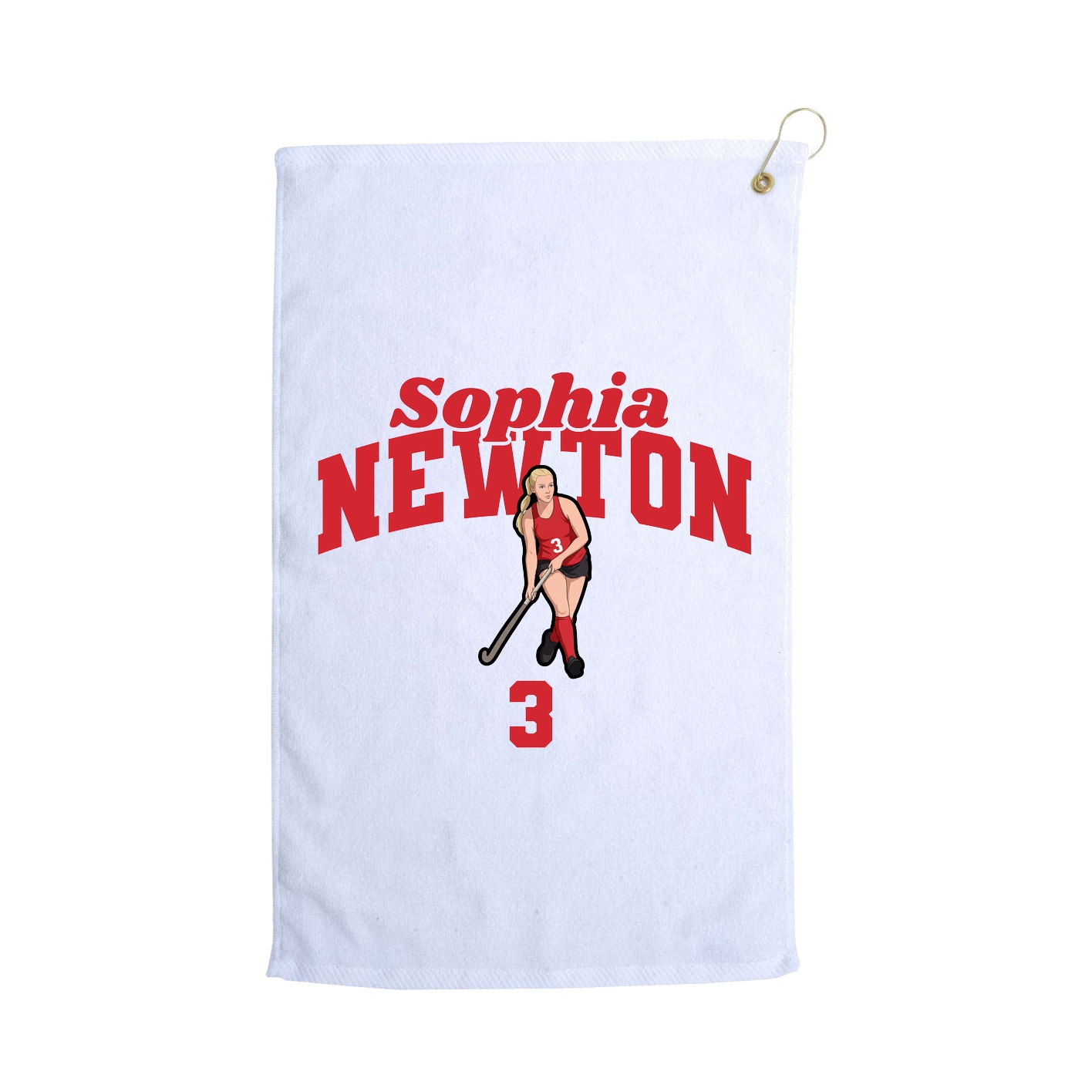 Golf Towel — Signature Arch in White