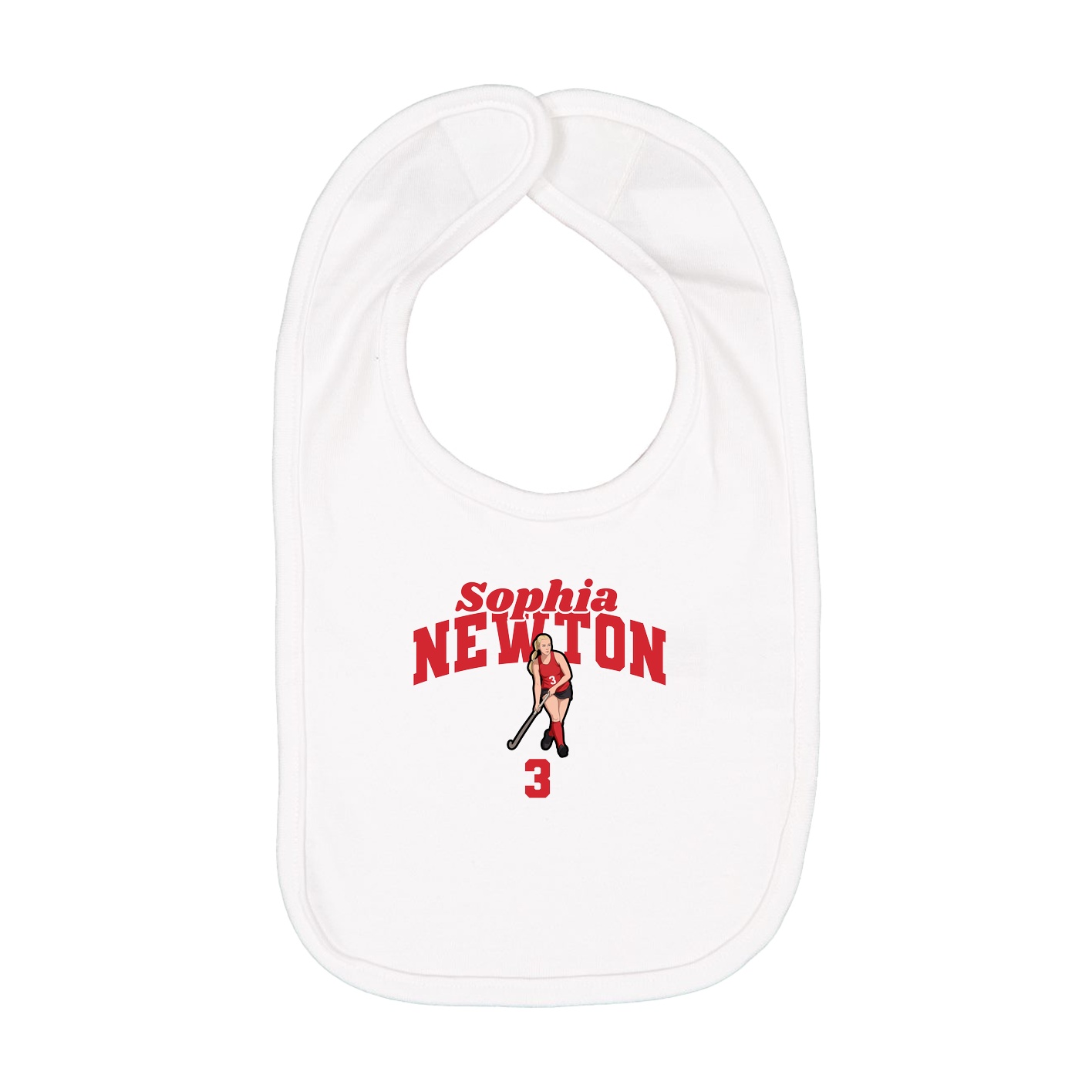 Infant Bib — Signature Arch in White