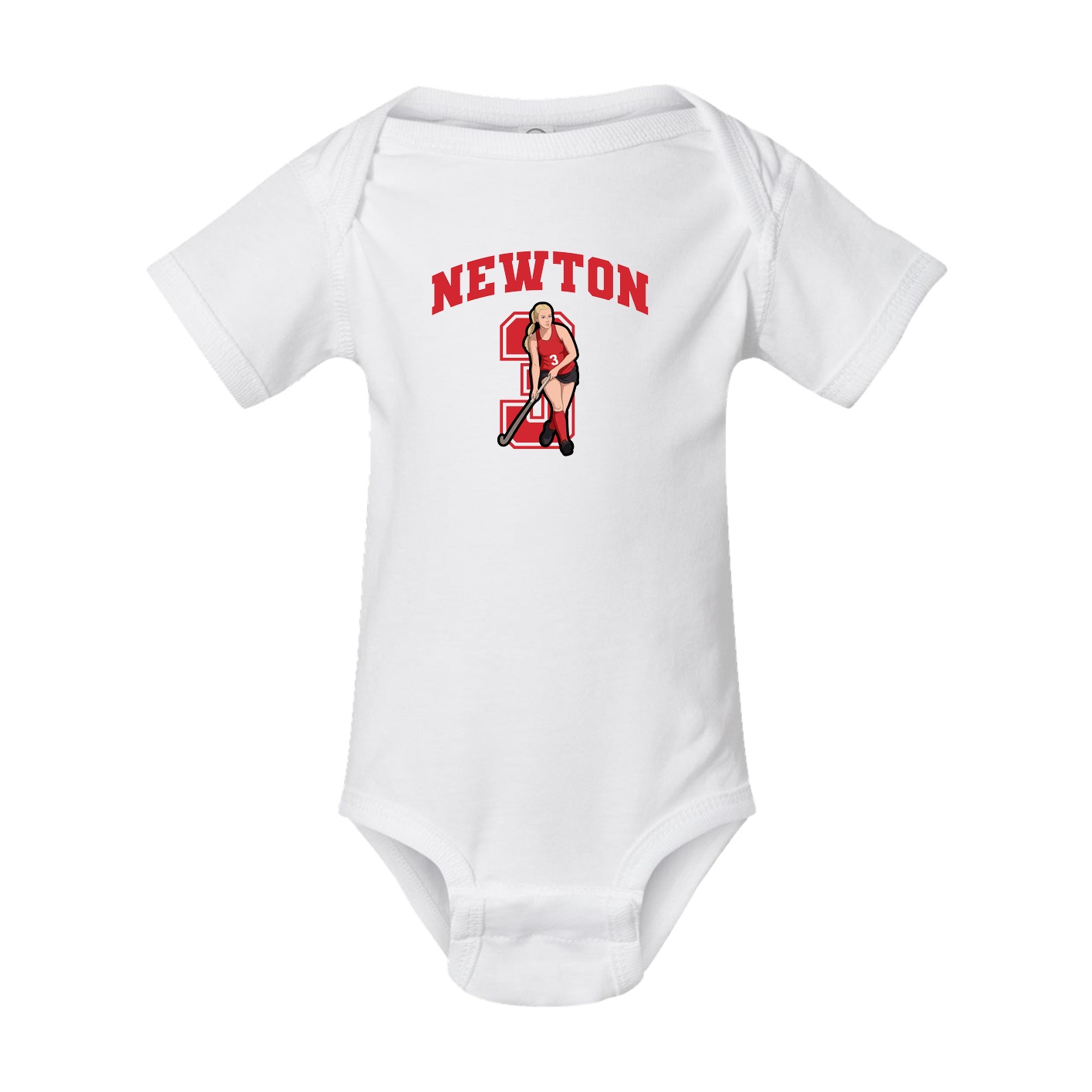 Baby Onesie — Number in White