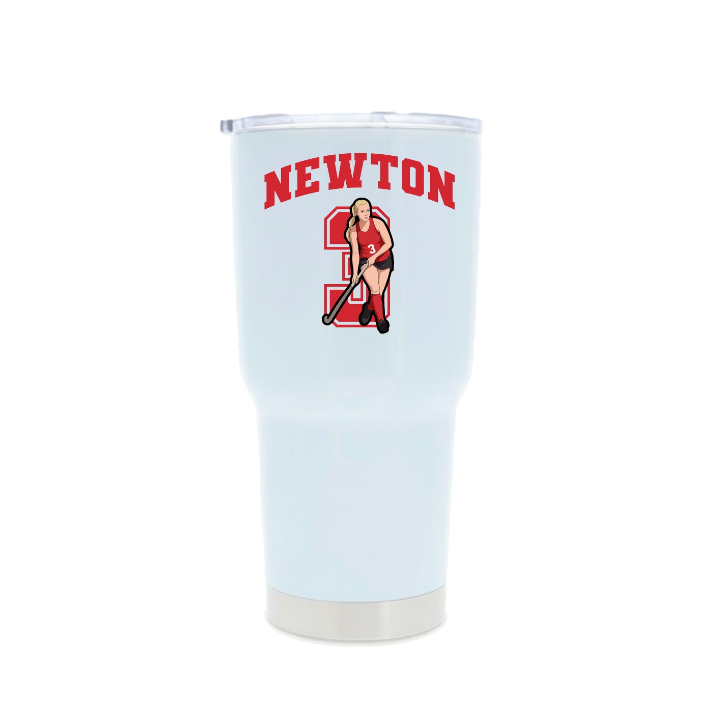 30oz Stainless Steel Tumbler — Number in White