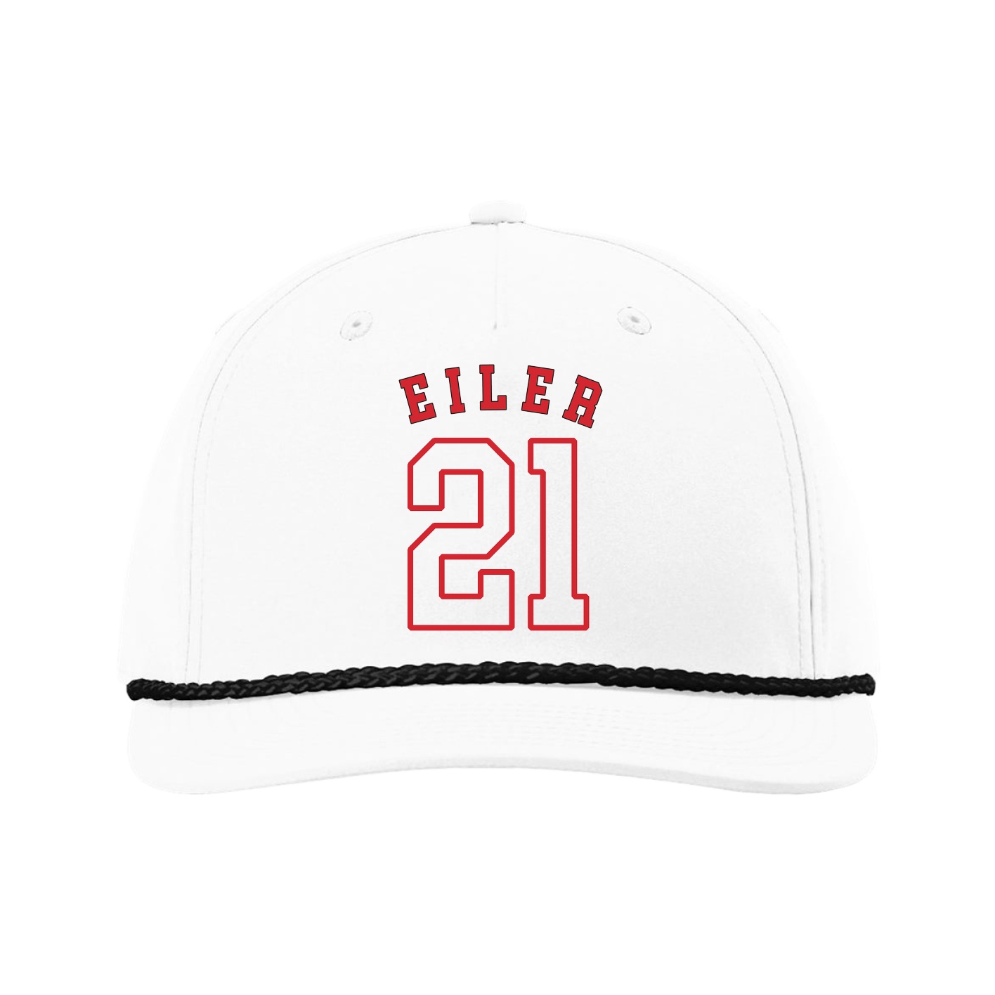 Five-Panel Classic Rope Cap — Shirsey Arch in White