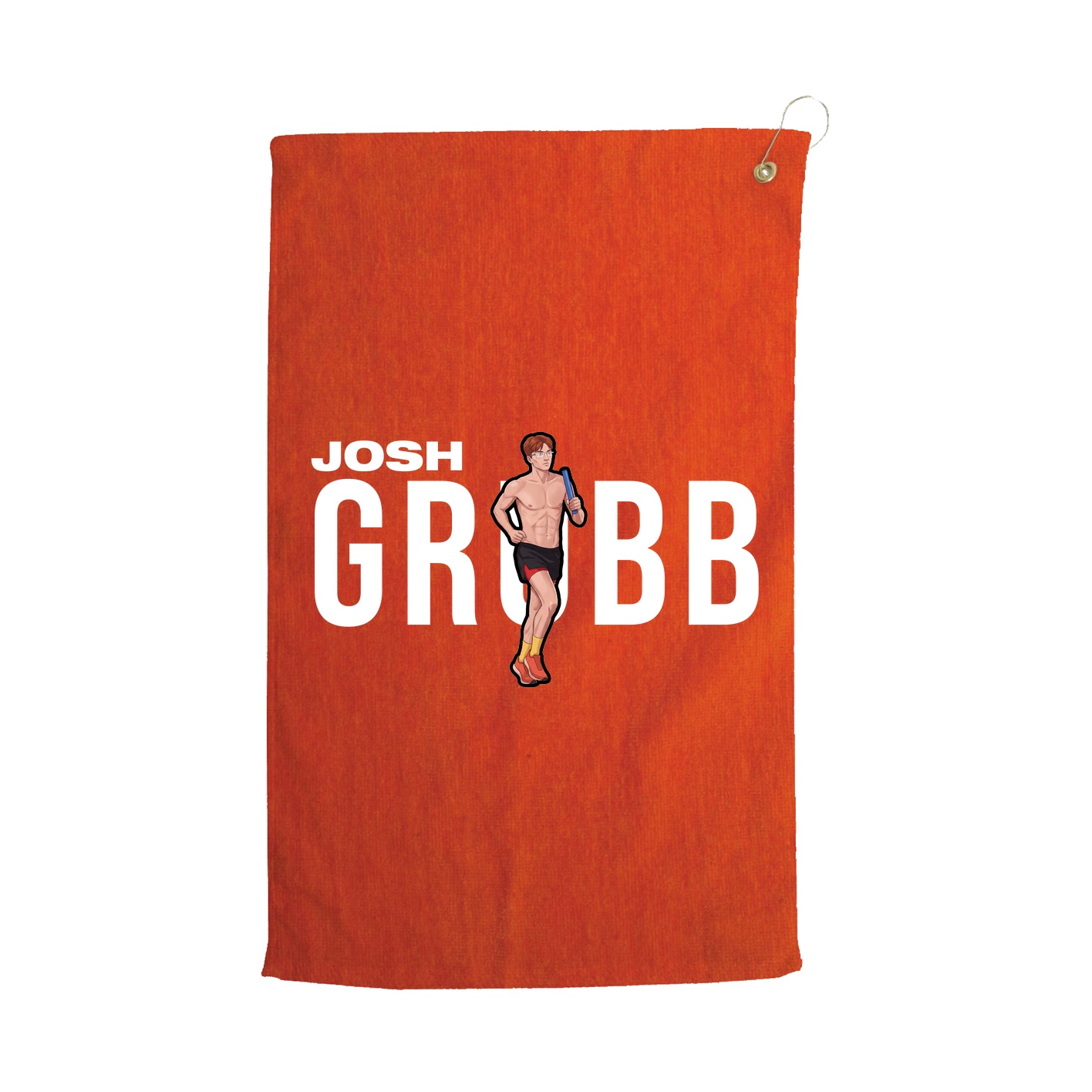 Golf Towel — Player Name in Orange
