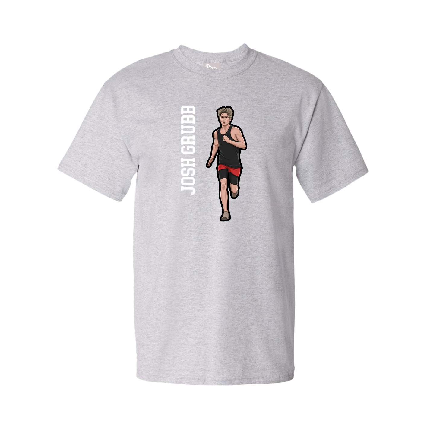 Tee — Name Vertical in Grey