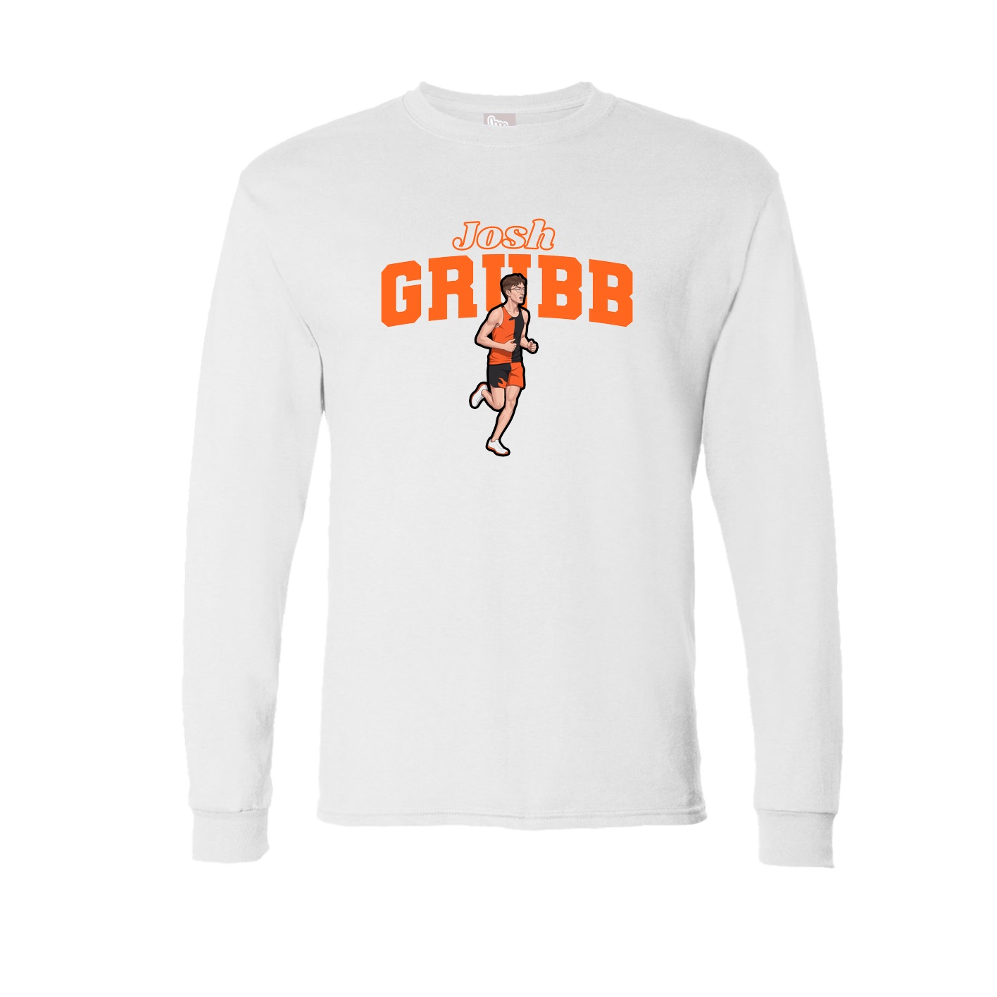 Long Sleeve Tee — Name Arch in White