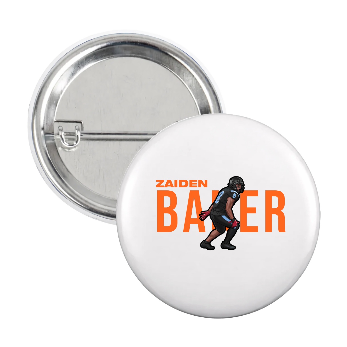 Game Day Button — Player Name in White
