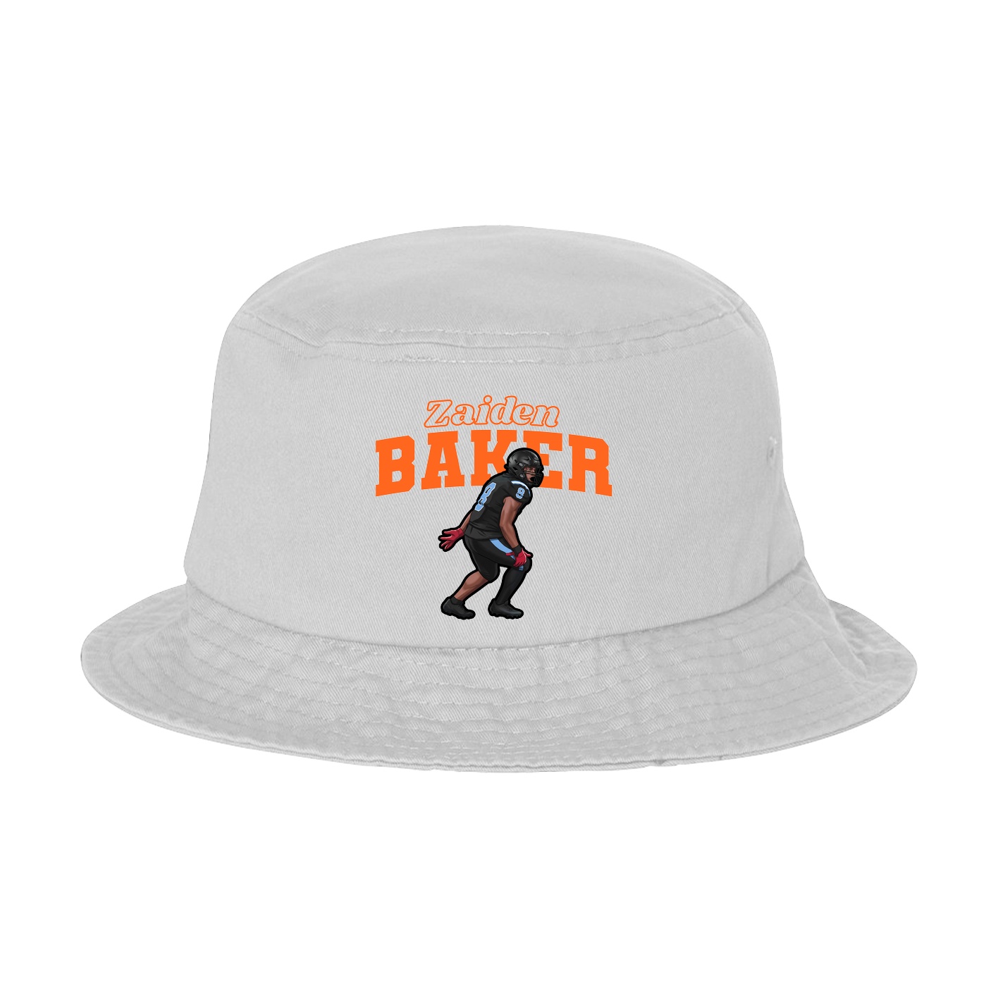 Bucket Cap — Name Arch in White