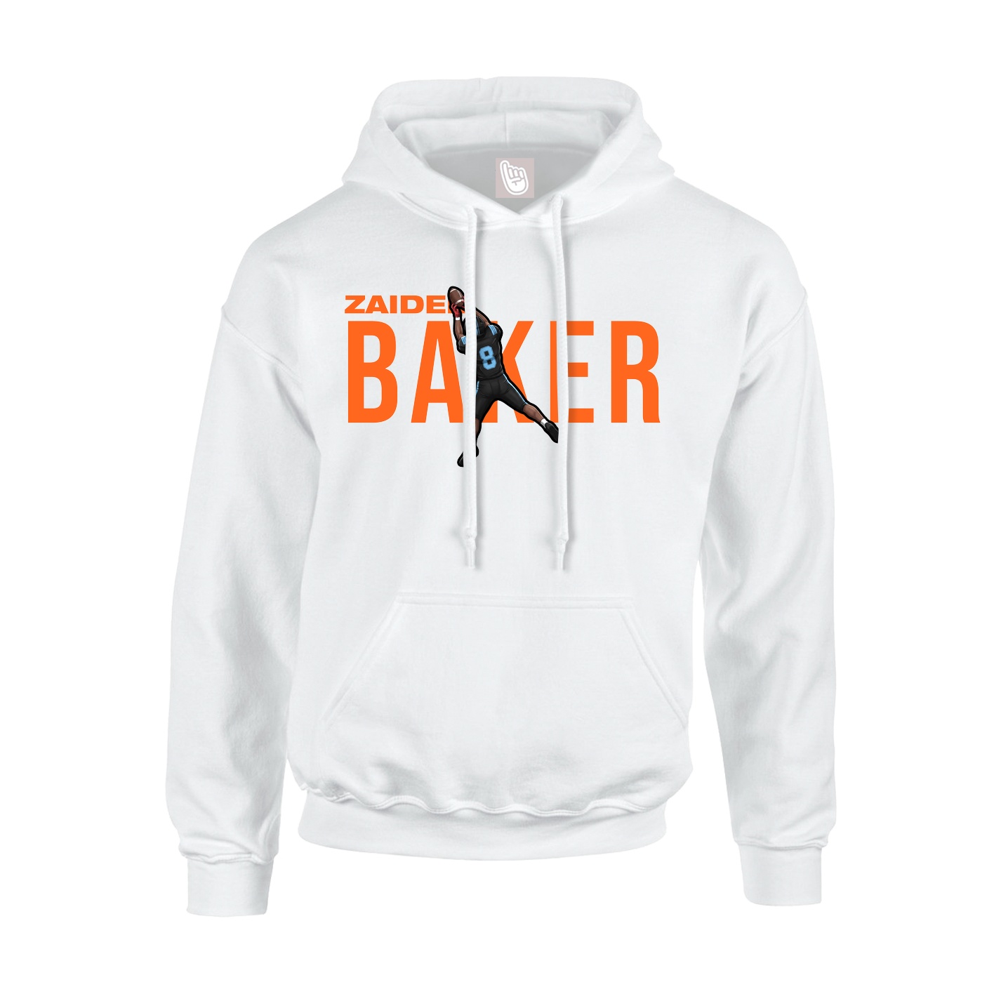 Youth Hoodie — Player Name in White