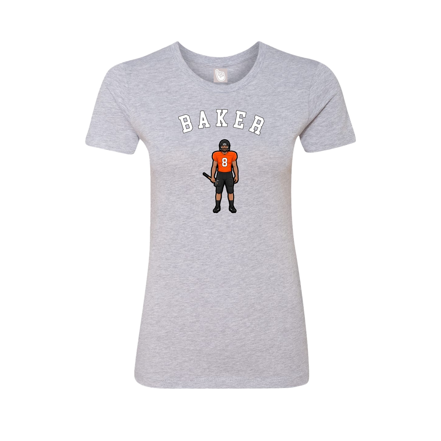 Fitted Women's Tee — Shirsey Arch in Grey