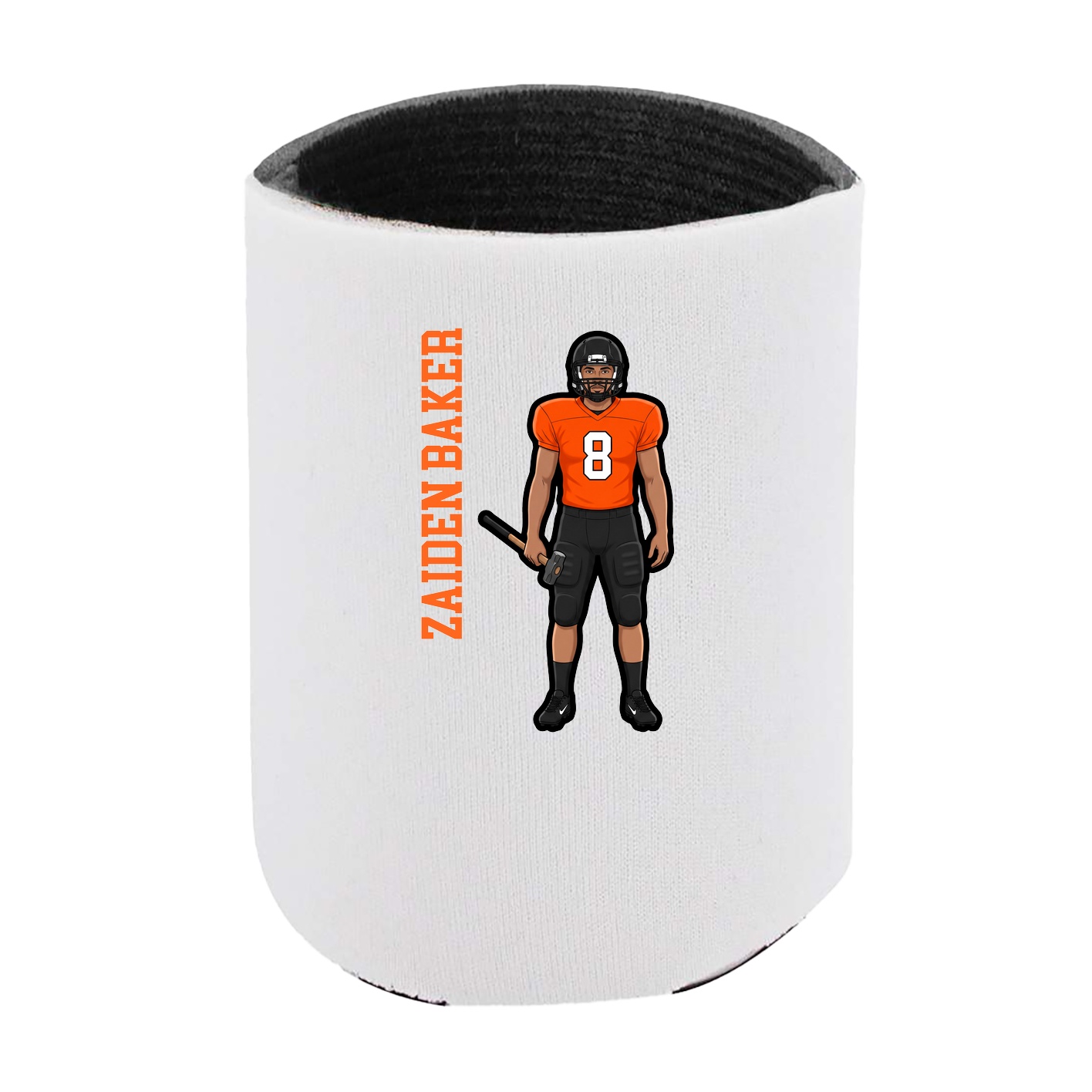 Can Holder — Name Vertical in White