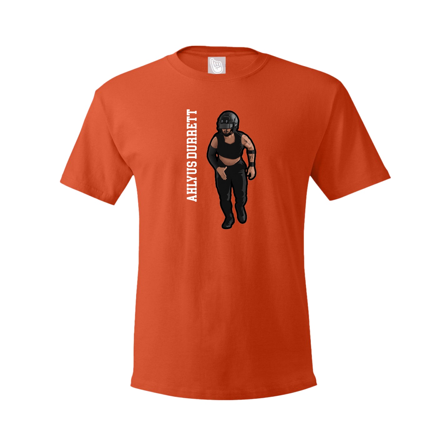 Tee — Name Vertical in Orange