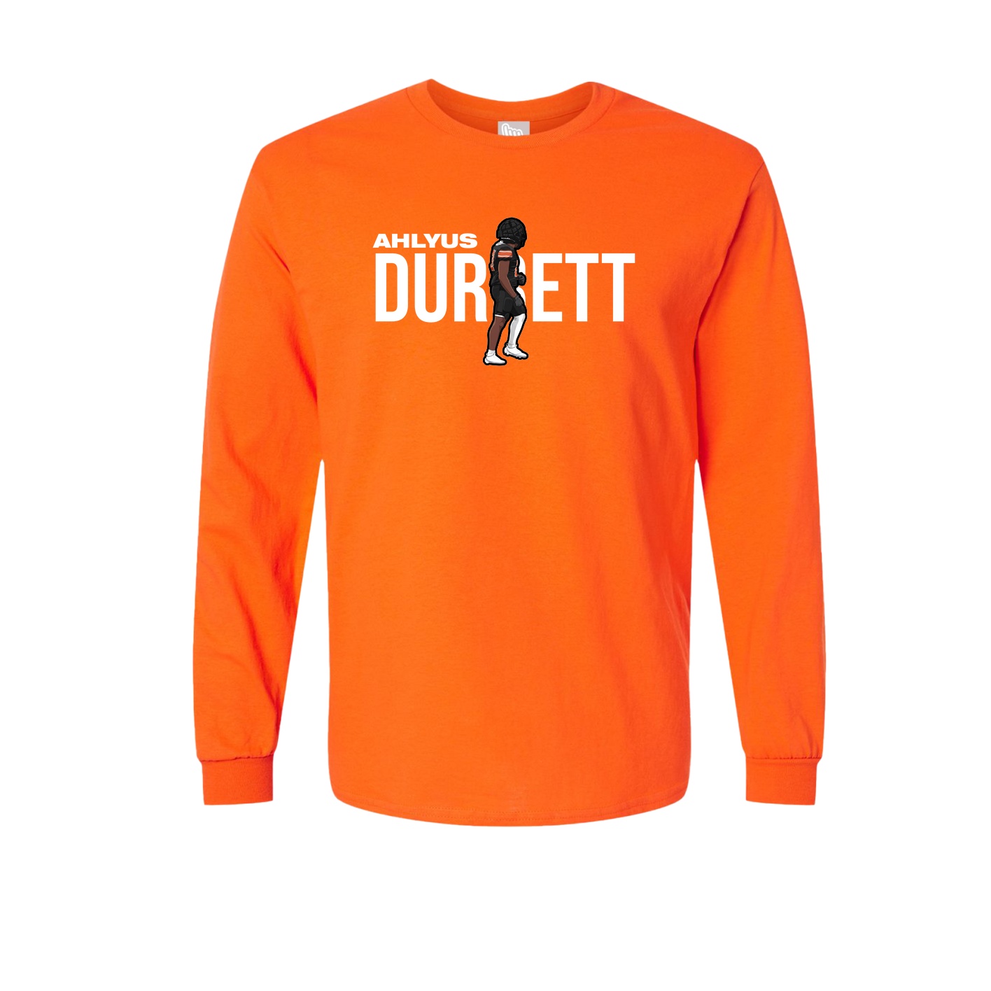 Long Sleeve Tee — Player Name in Orange