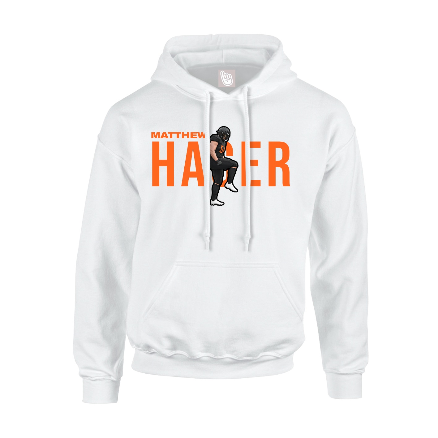 Hoodie — Player Name in White