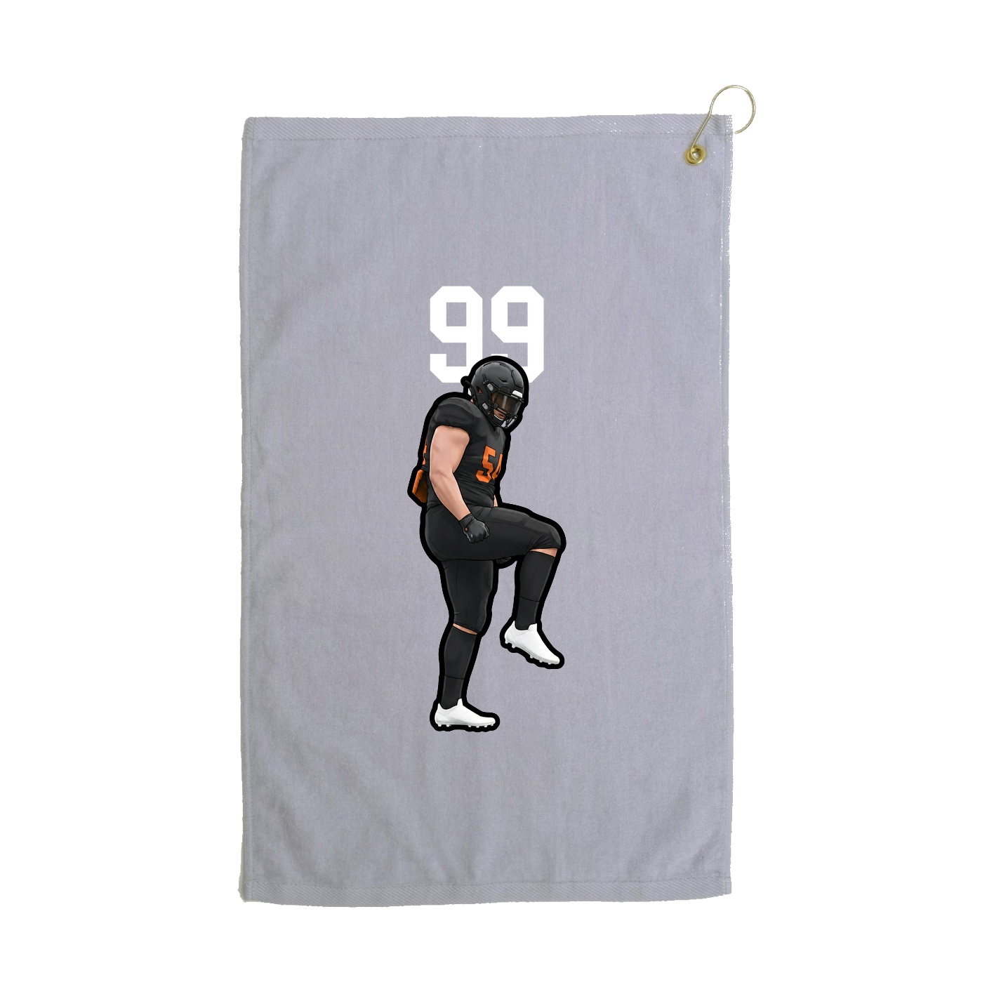 Golf Towel — Number Top in Grey