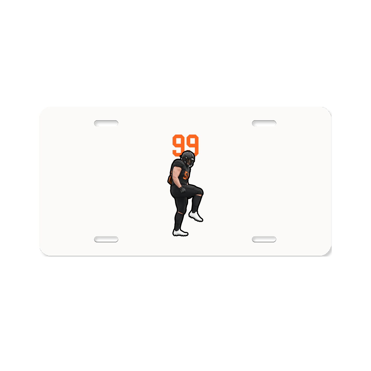 License Plate — Number Top in Classic