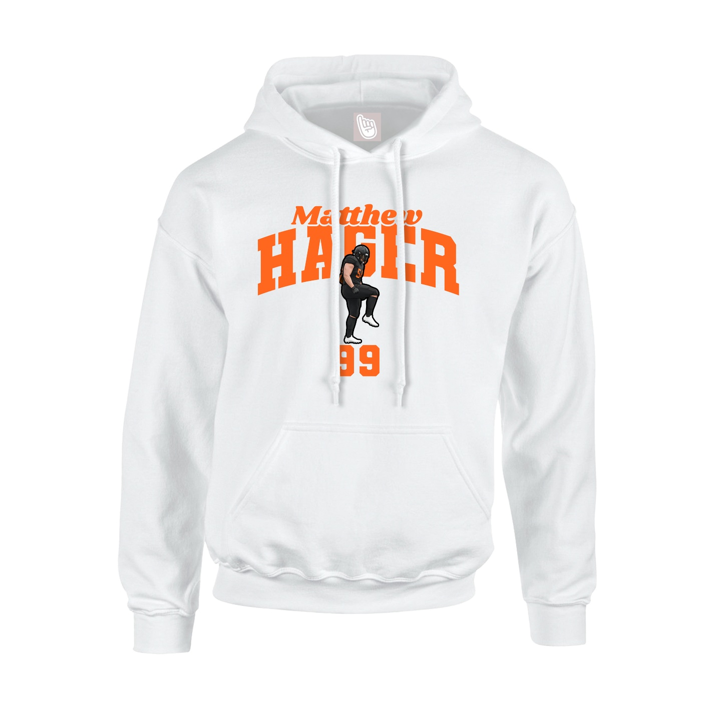 Hoodie — Signature Arch in White